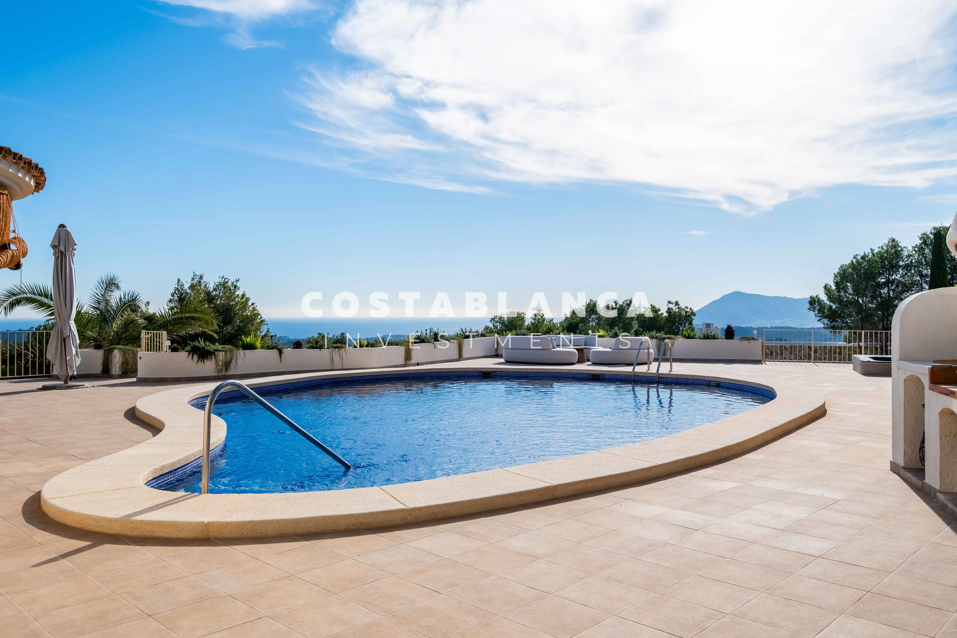 Ibiza Style Villa with Panoramic Views over Altea Bay and the Mediterranean Sea