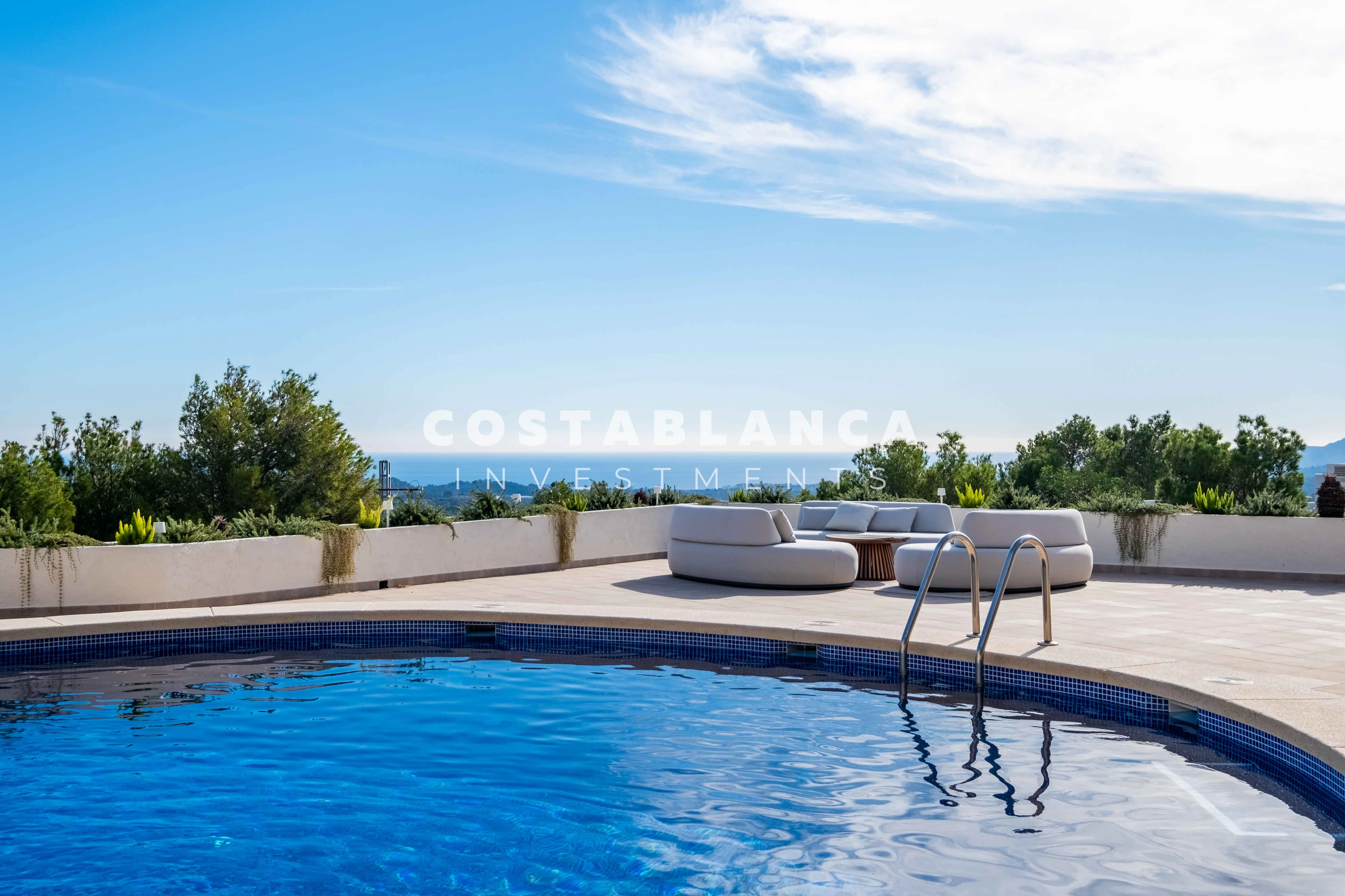 Ibiza Style Villa with Panoramic Views over Altea Bay and the Mediterranean Sea
