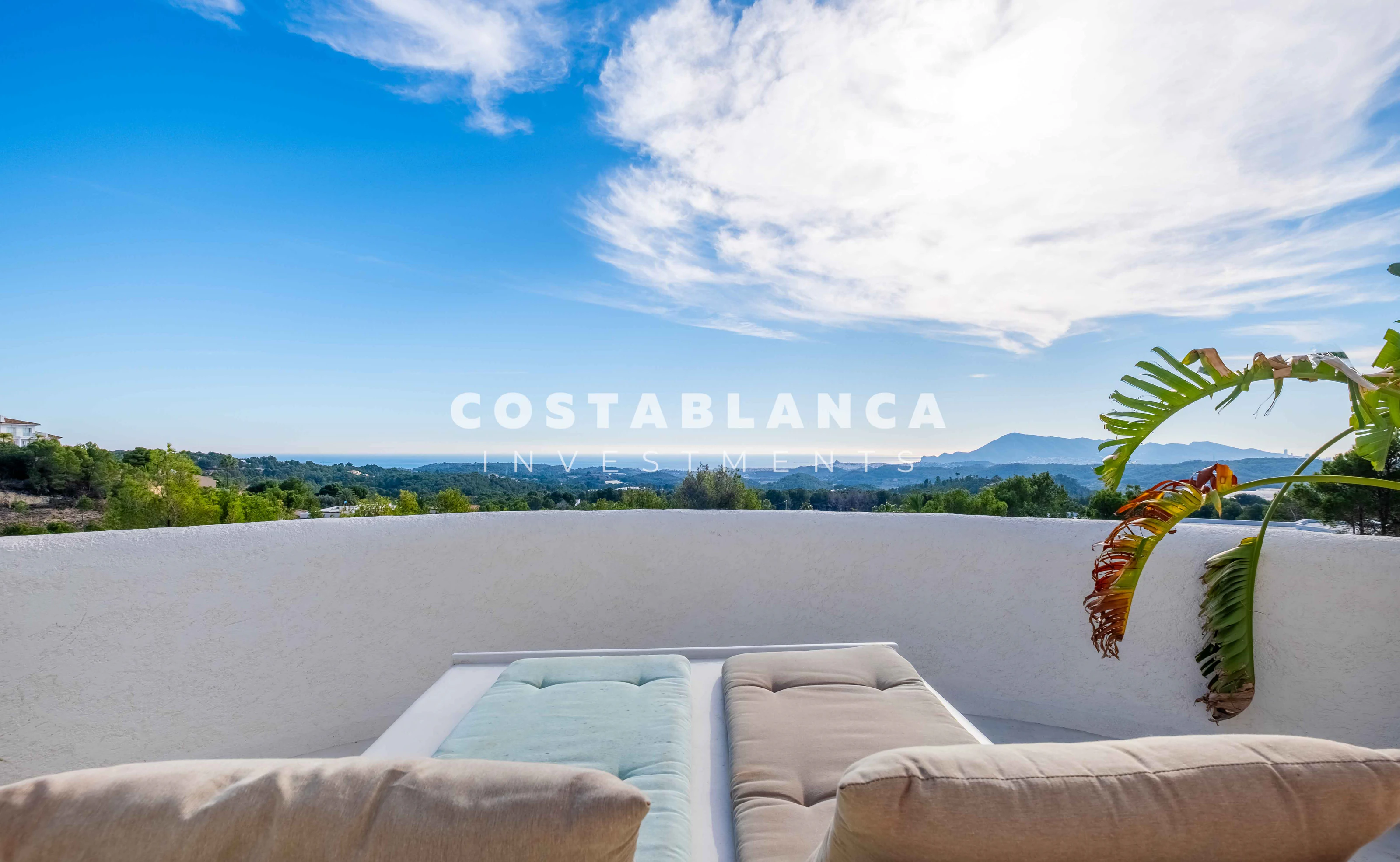 Ibiza Style Villa with Panoramic Views over Altea Bay and the Mediterranean Sea