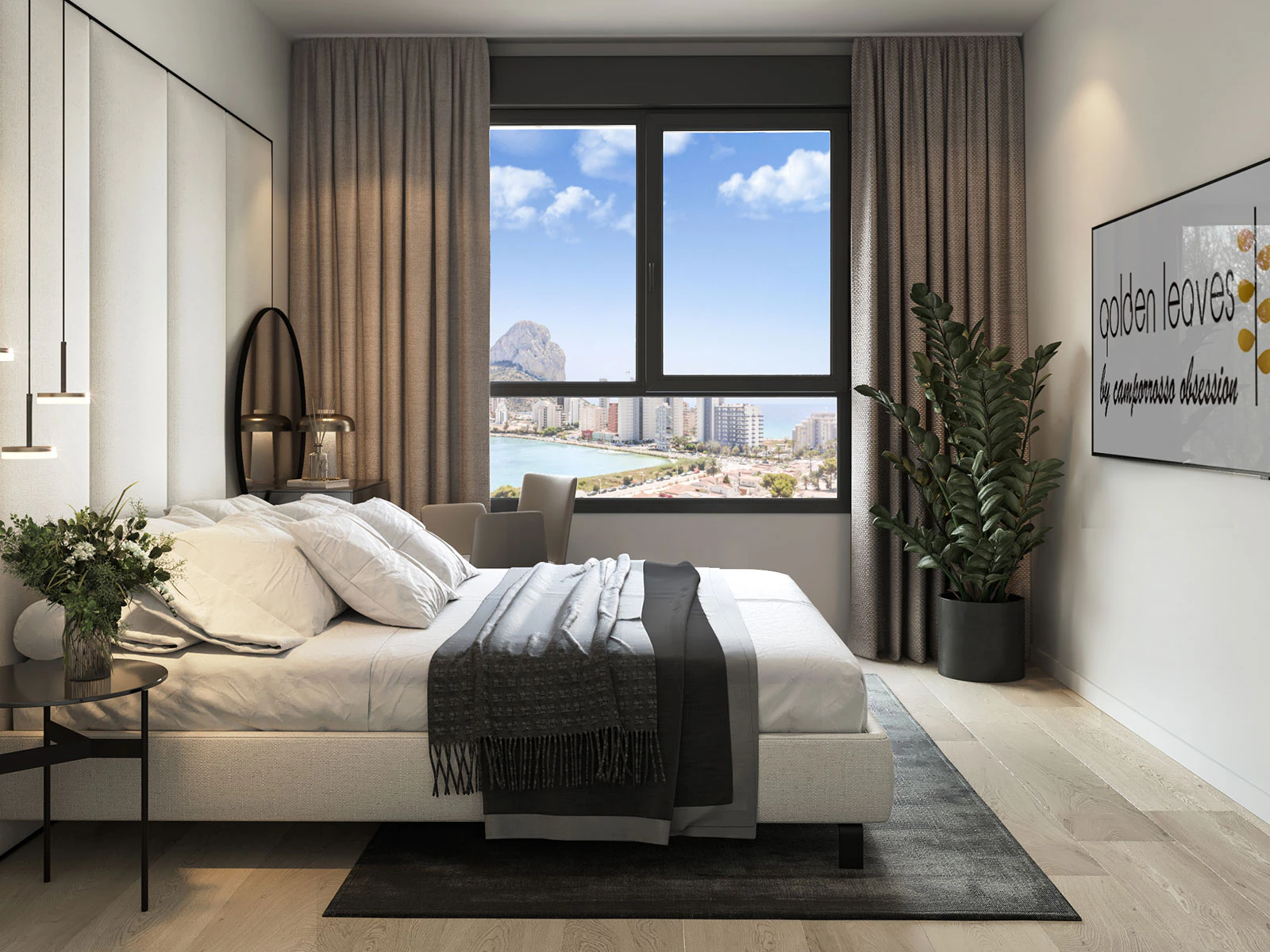 Nowy budynek Nowoczesny apartament na sprzedaż w Calpe z widokiem na morze i góry