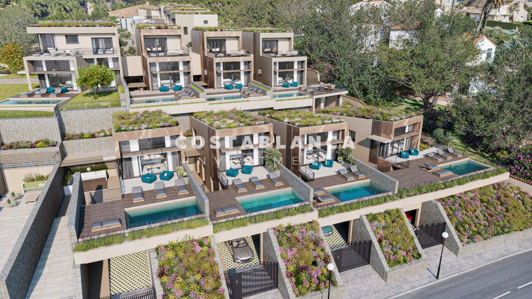 Neubau-Villen mit Meerblick in La Nucía