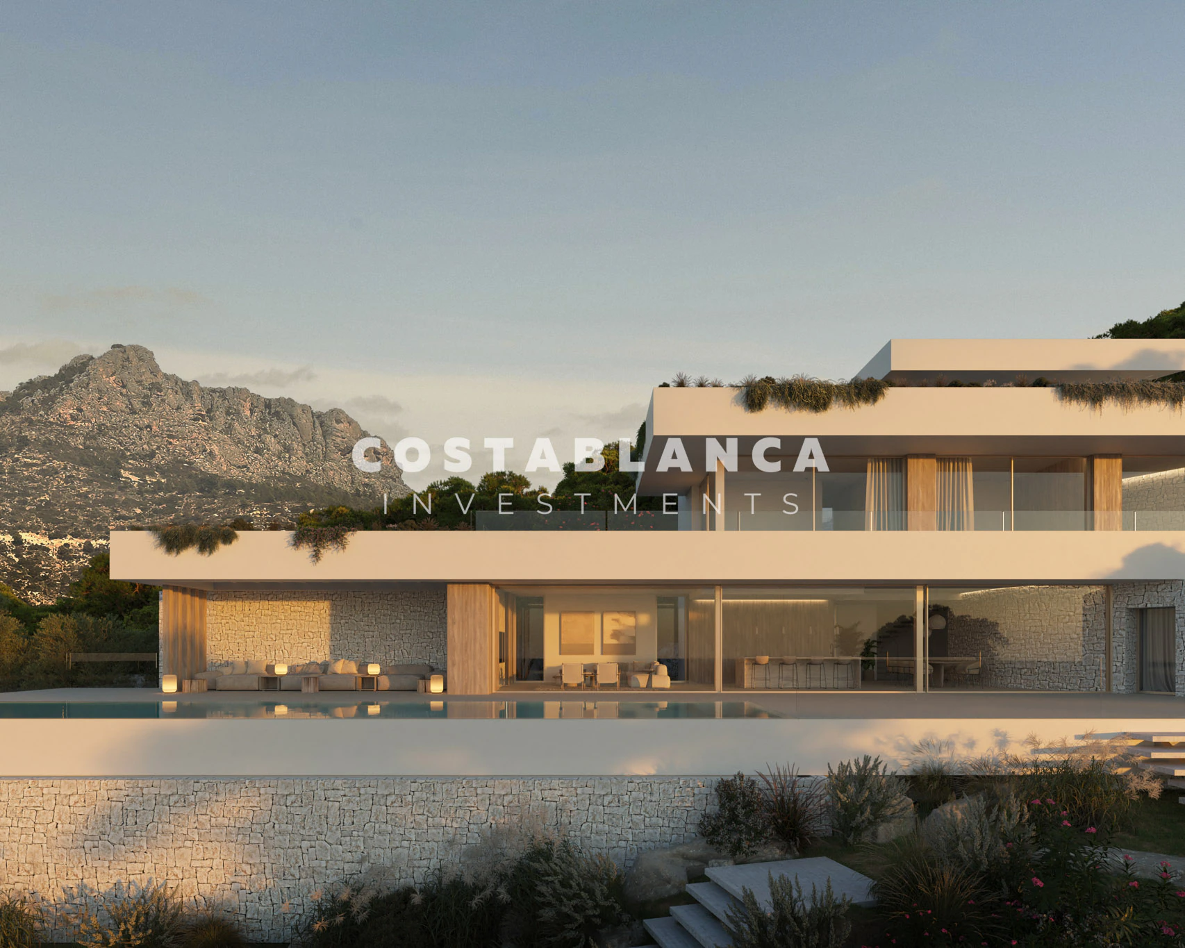 Villa de diseño contemporáneo con piscina infinita en venta en Maryvilla, Calpe.