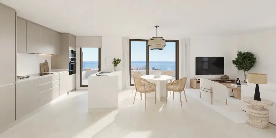 Apartamento en venta en Villajoyosa con terraza y lujosas comodidades junto al mar.