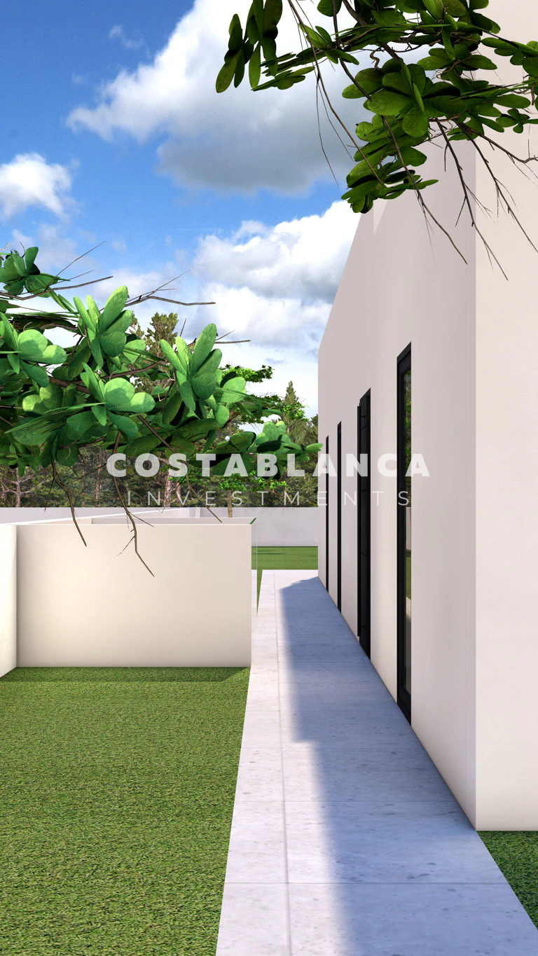 Contemporary Mediterranean Villas with Rooftop Solarium for sale in Finestrat