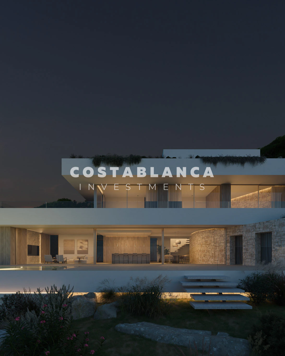 Villa contemporaine design avec piscine à débordement à vendre à Maryvilla, Calpe