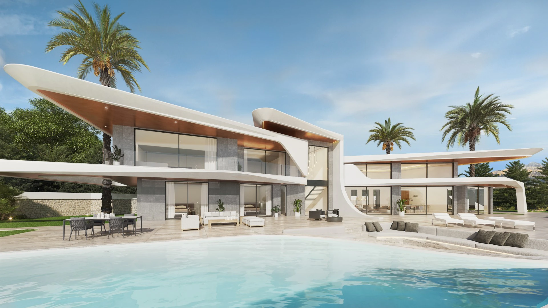 Villa de diseñador icónica con vistas panorámicas al mar y al Montgó en venta en Jávea