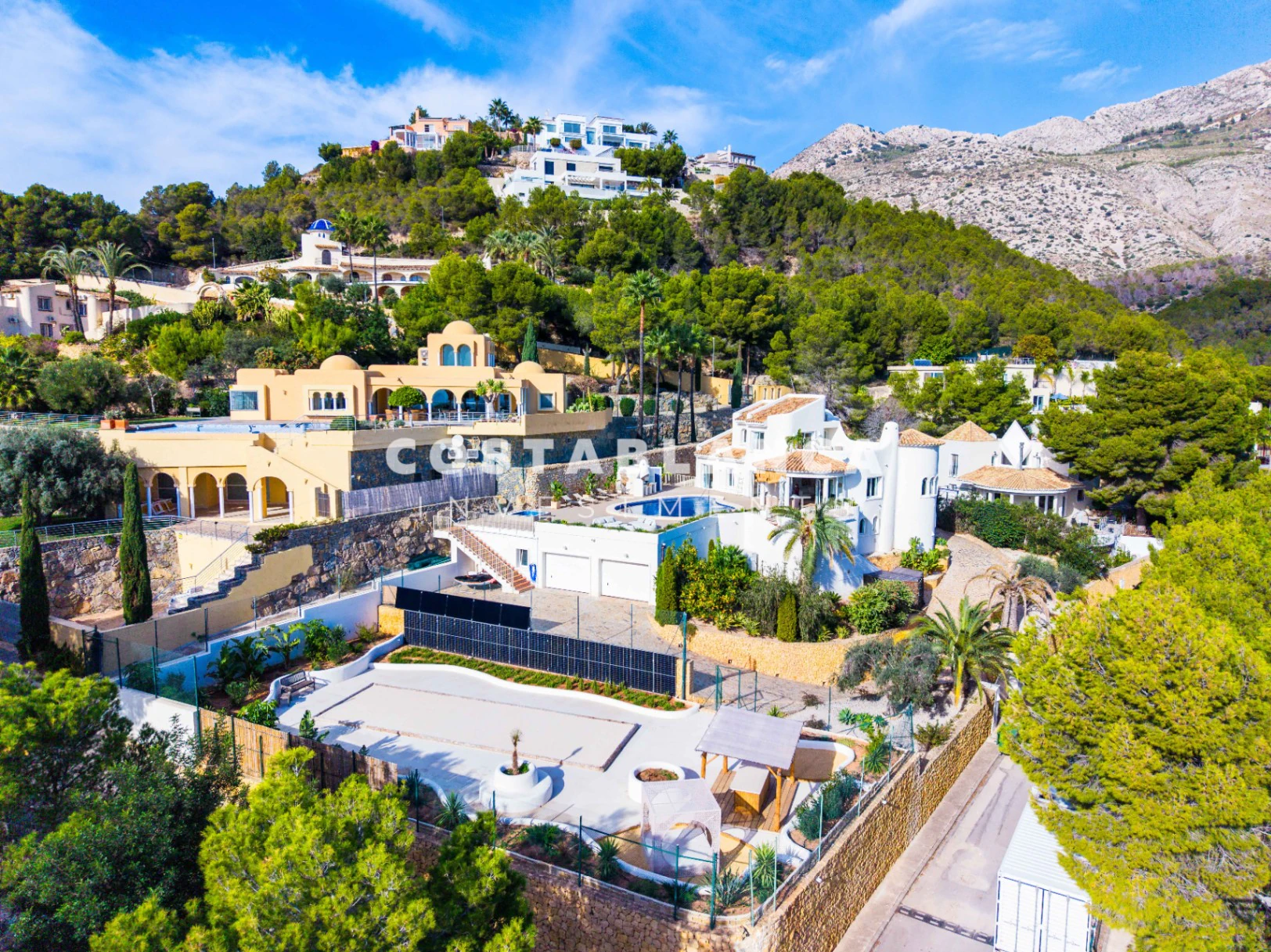 Ibiza Style Villa with Panoramic Views over Altea Bay and the Mediterranean Sea
