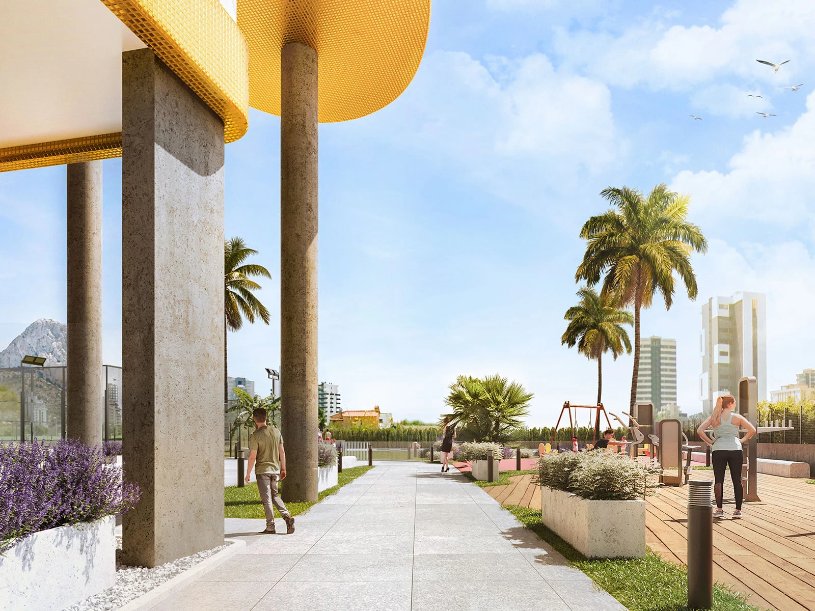 Nowy budynek Nowoczesny apartament na sprzedaż w Calpe z widokiem na morze i góry