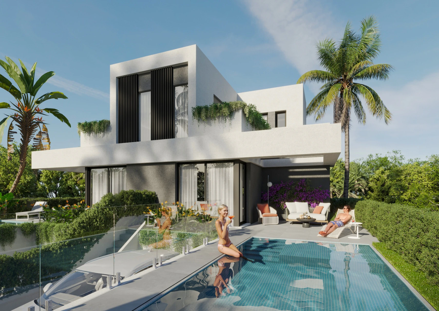 F97 - Semi-Detached Townhouse with Sea Views for sale in Finestrat