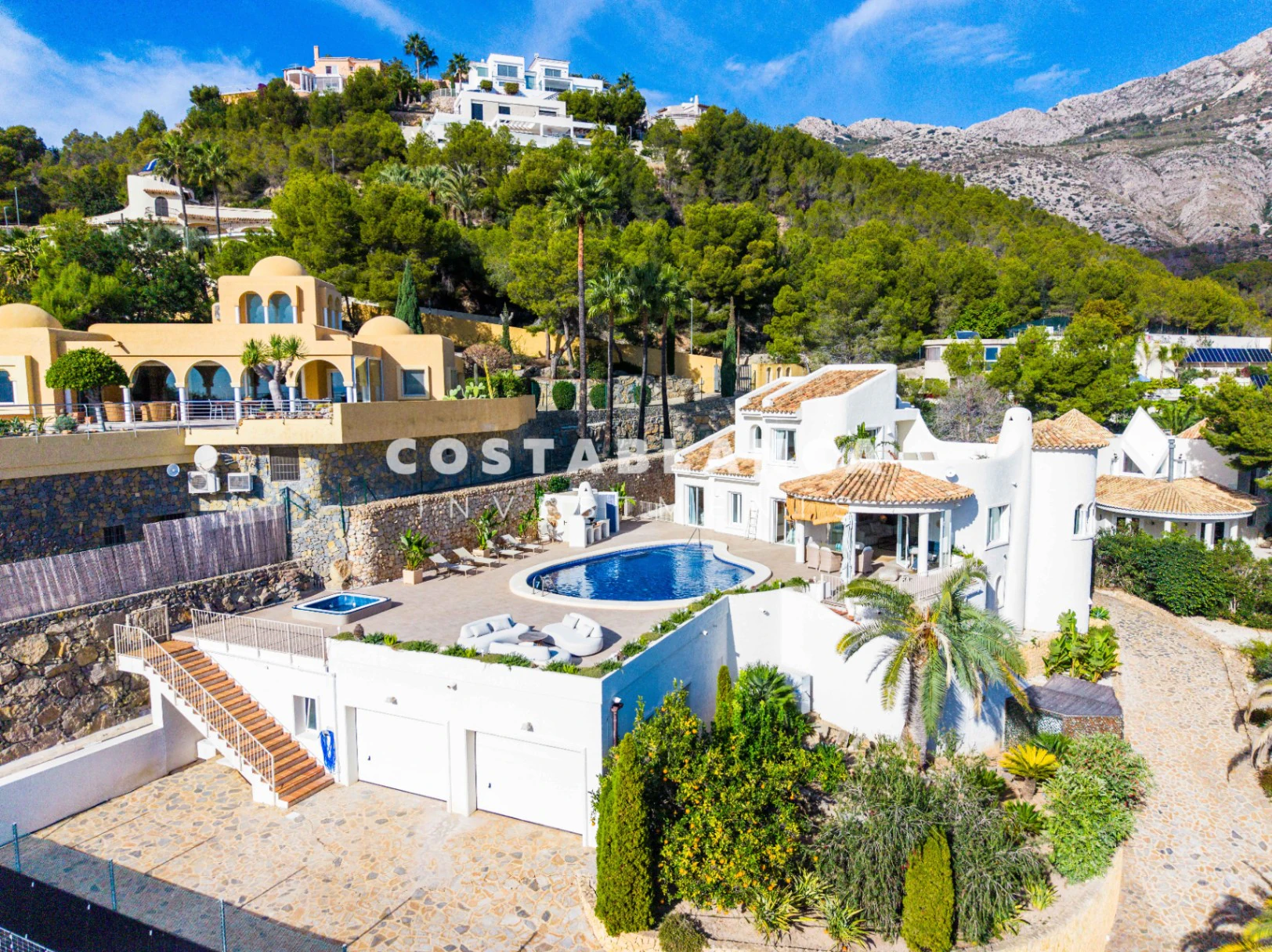 Ibiza Style Villa with Panoramic Views over Altea Bay and the Mediterranean Sea