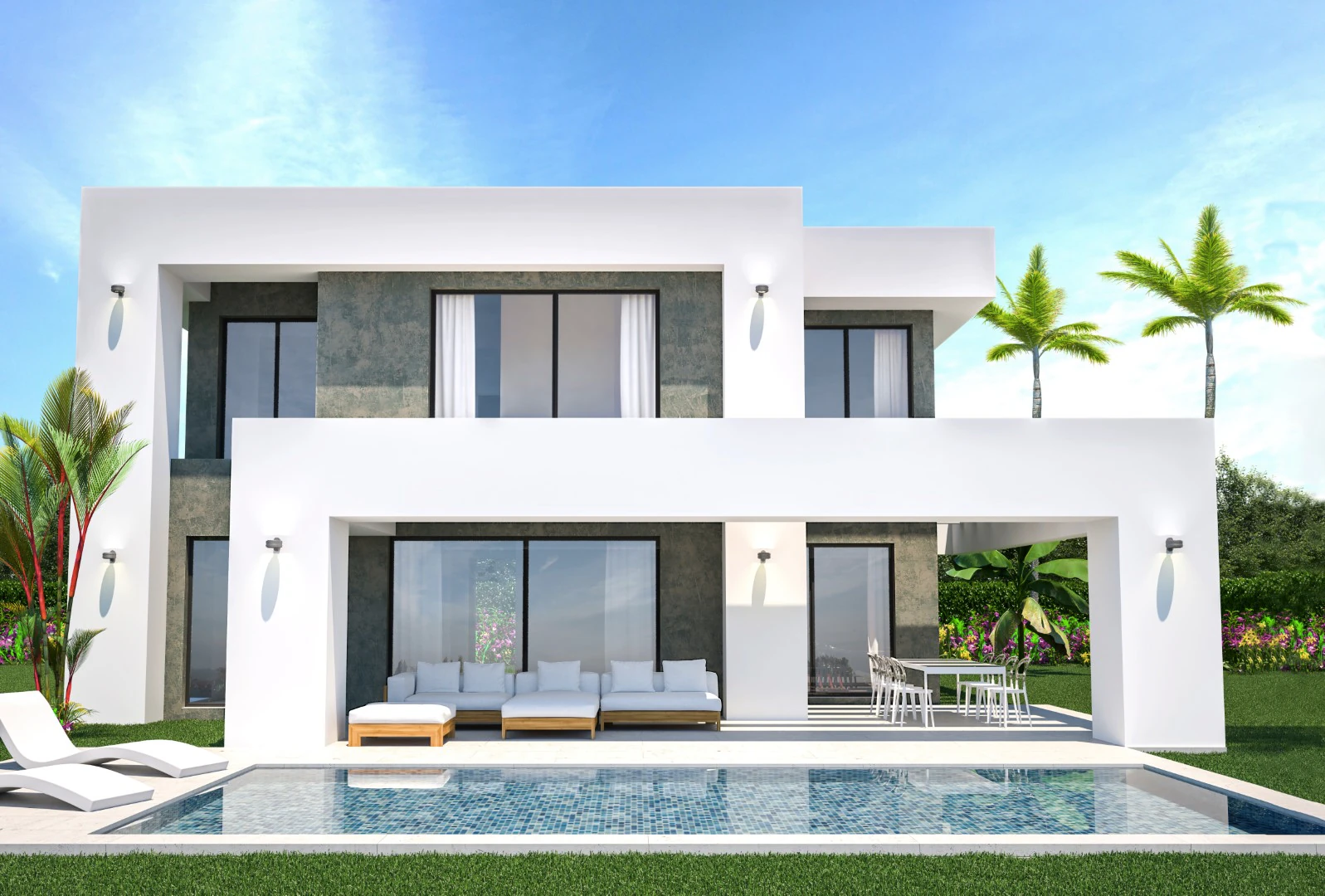 Villa moderne avec piscine et vue sur la mer à vendre à Javea