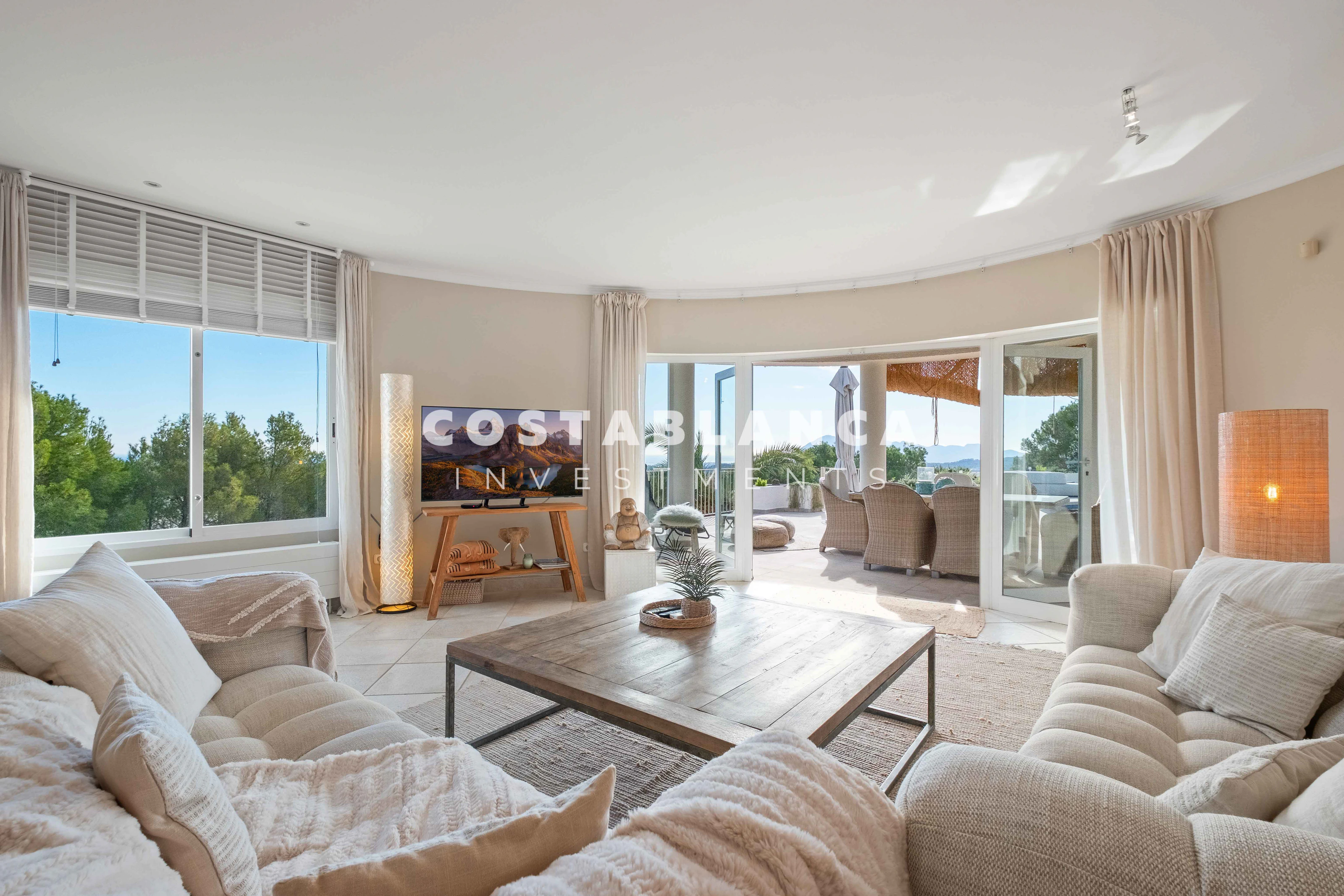 Ibiza Style Villa with Panoramic Views over Altea Bay and the Mediterranean Sea