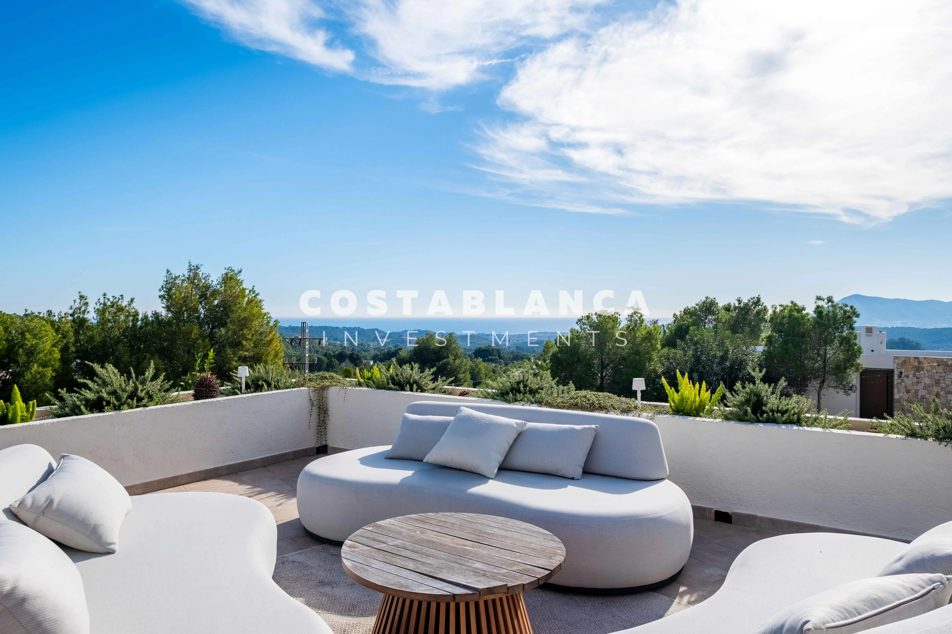 Ibiza Style Villa with Panoramic Views over Altea Bay and the Mediterranean Sea