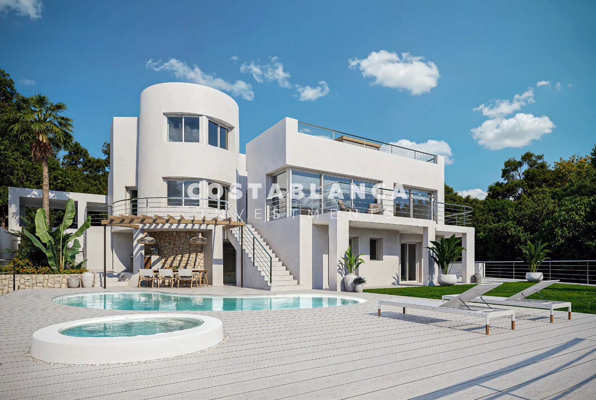 Une villa au style de vie unique avec vue sur la mer et les montagnes à Altea Hills