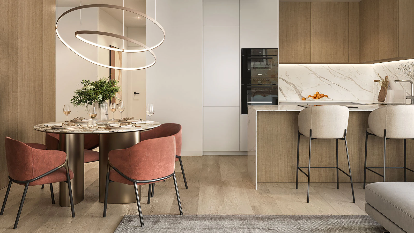 Nowy budynek Nowoczesny apartament na sprzedaż w Calpe z widokiem na morze i góry