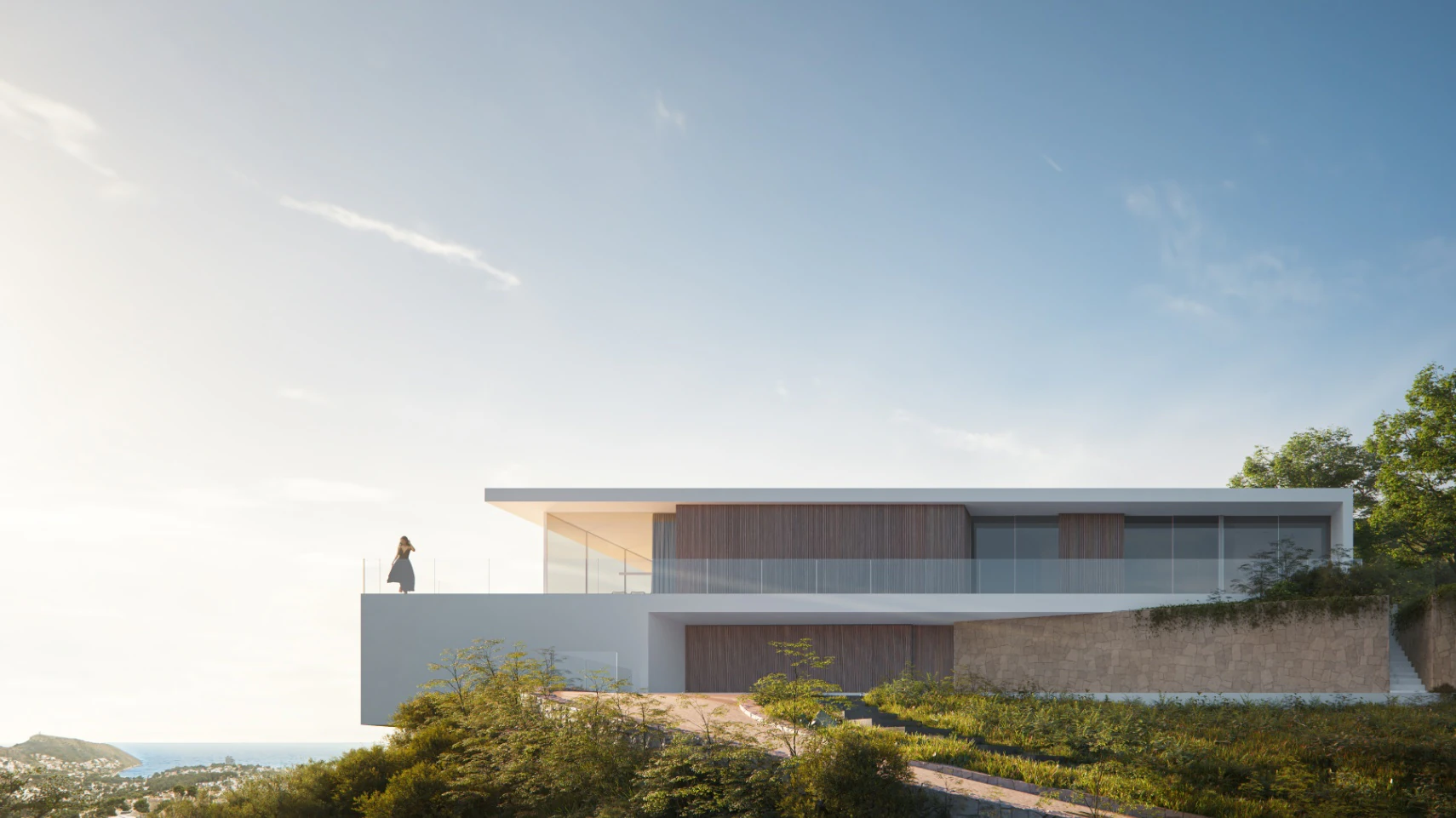 UNIQUE MODERN VILLA WITH PANORAMIC SEA AND MOUNTAIN VIEWS FOR SALE IN MORAIRA