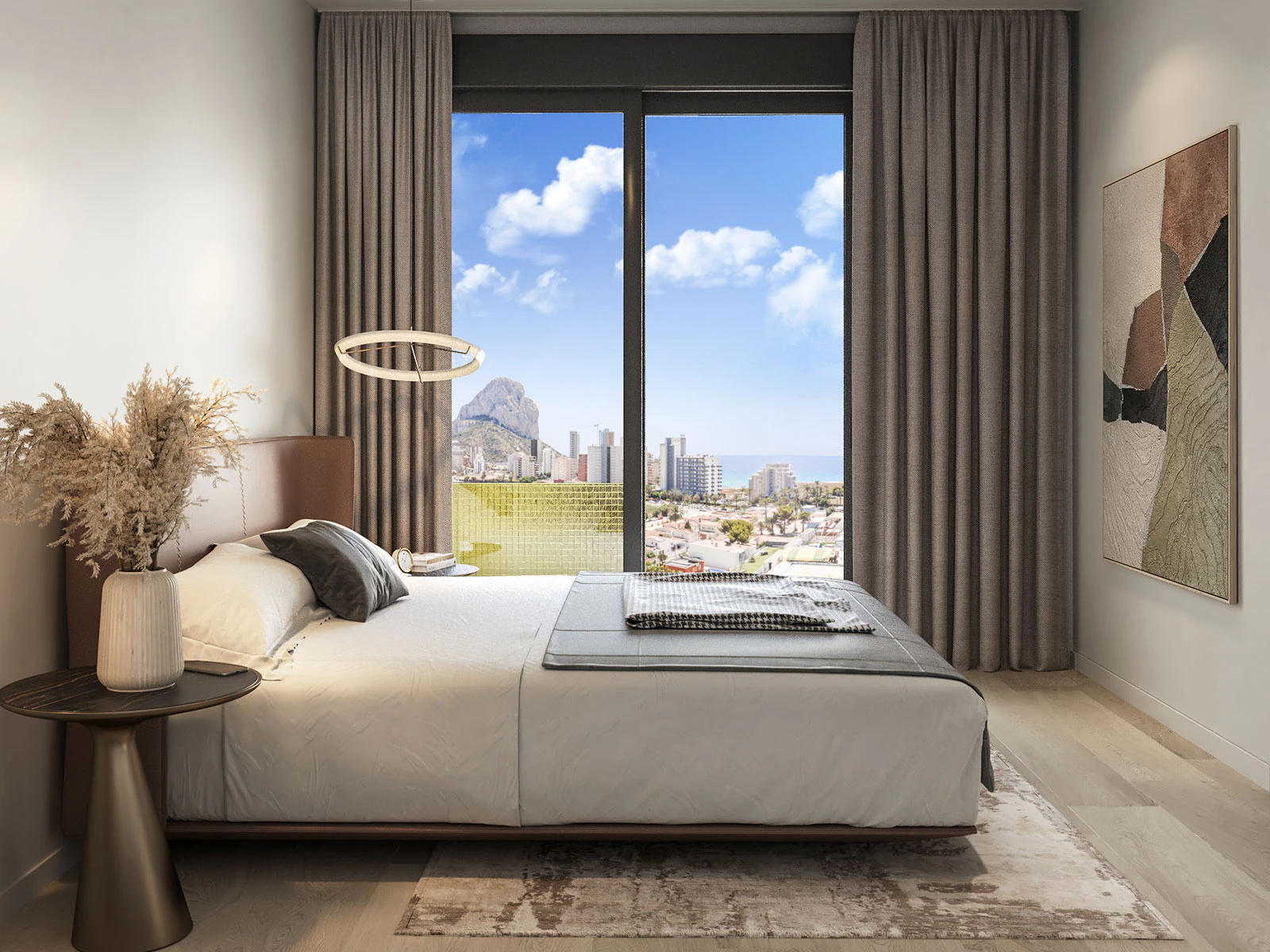 Nowy budynek Nowoczesny apartament na sprzedaż w Calpe z widokiem na morze i góry