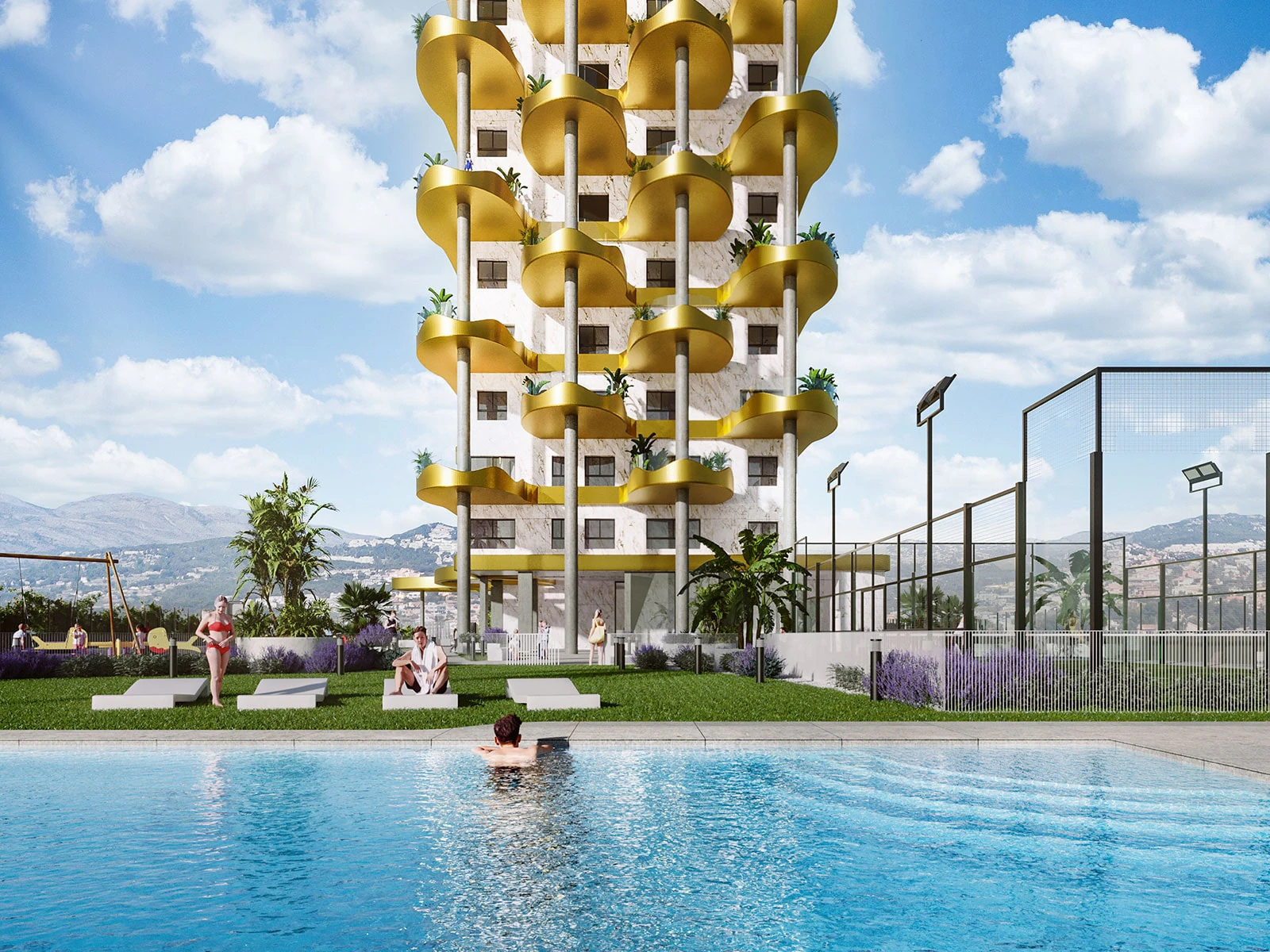 Apartamento moderno de nueva construcción en venta en Calpe con vistas al mar y a la montaña