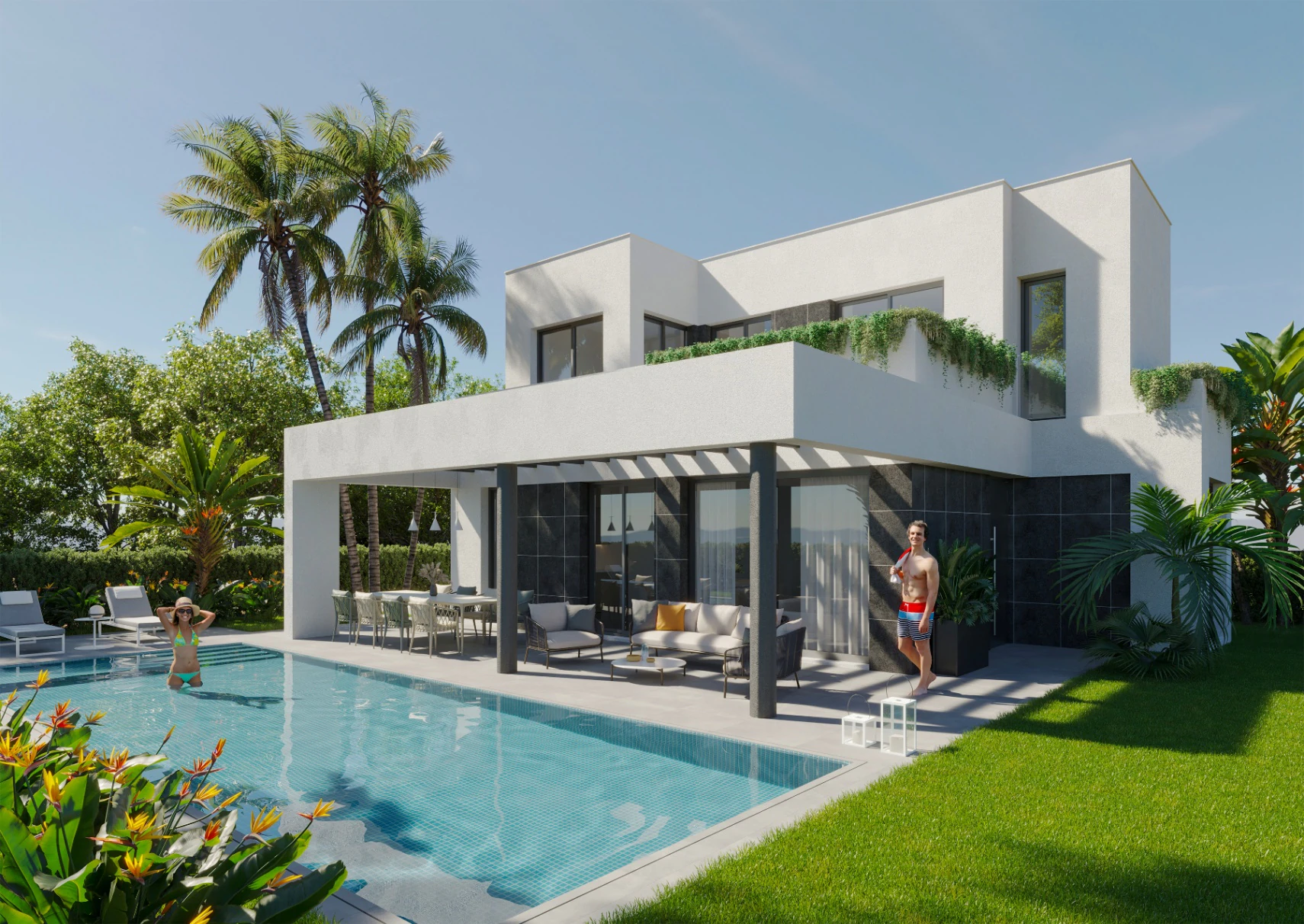 F96 - Modern Luxury Villa with Sea and Mountain Views for sale in Finestrat
