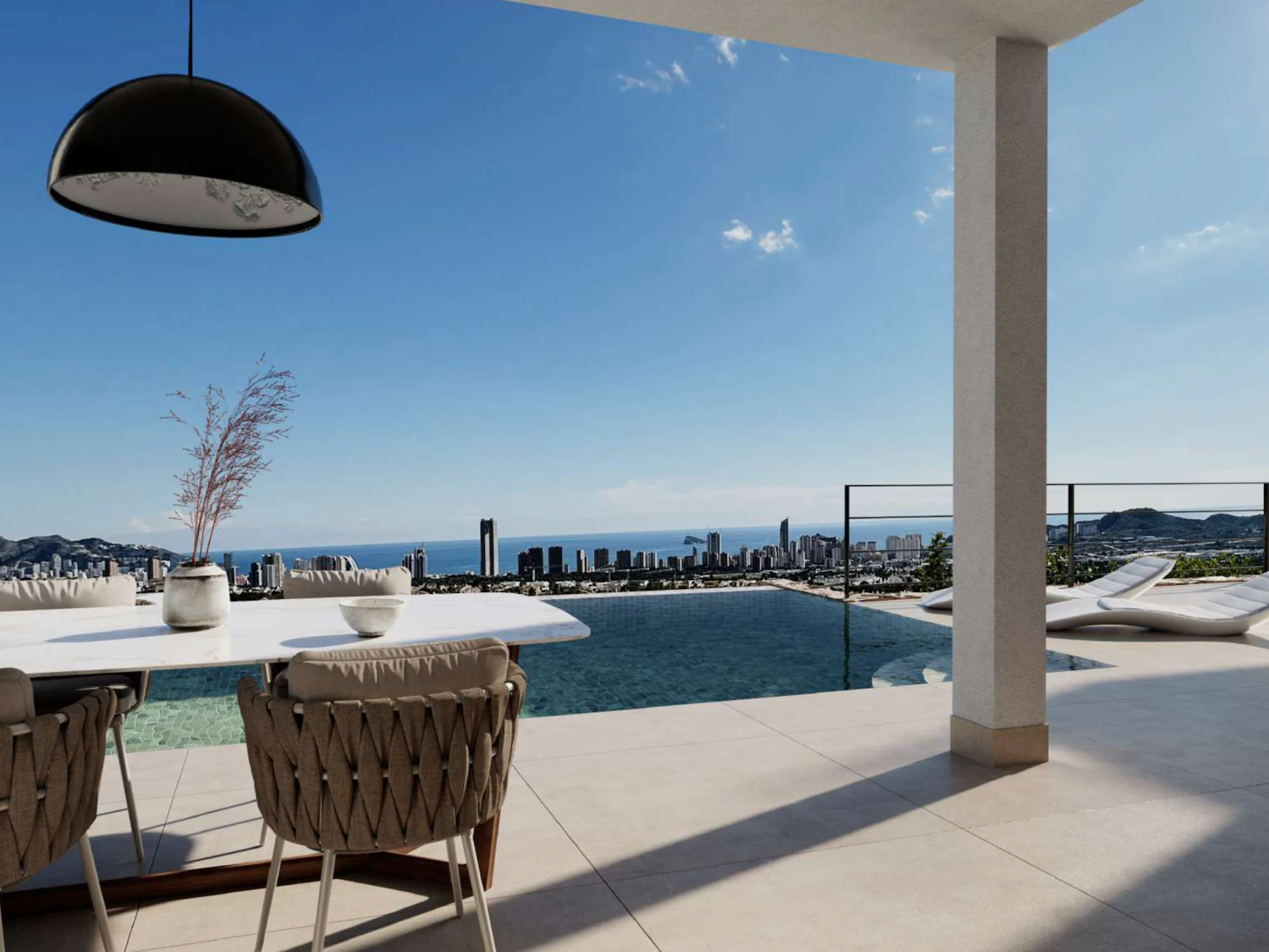 New Build Modern Villa for Sale in Finestrat With Sea Views