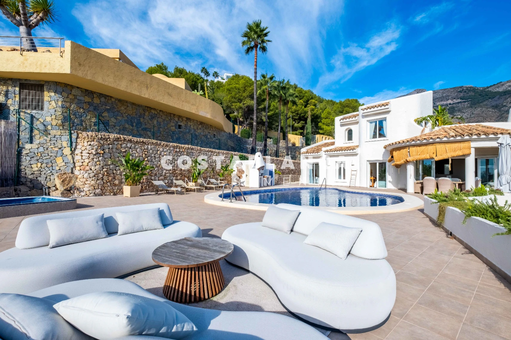 Ibiza Style Villa with Panoramic Views over Altea Bay and the Mediterranean Sea