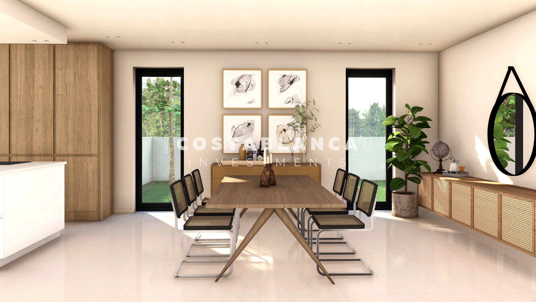 Contemporary Mediterranean Villas with Rooftop Solarium for sale in Finestrat