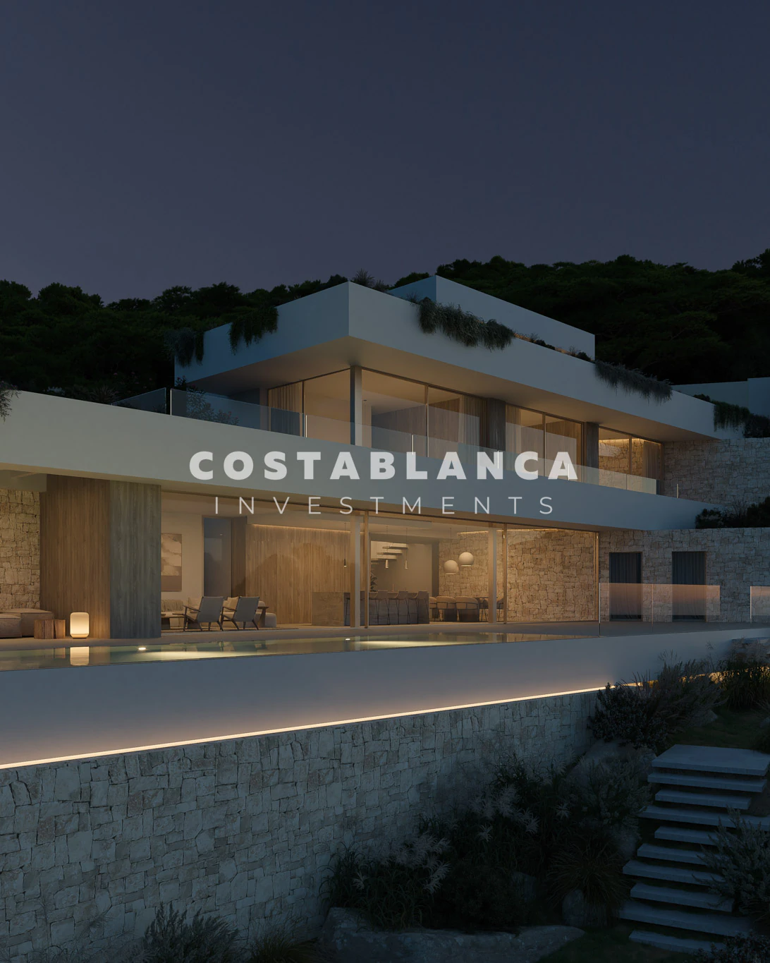 Villa contemporaine design avec piscine à débordement à vendre à Maryvilla, Calpe