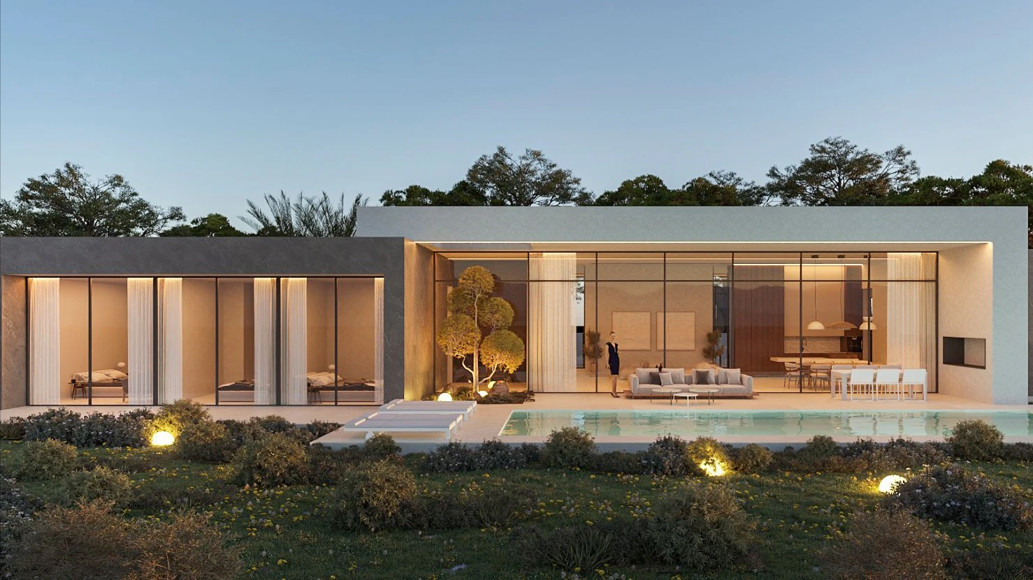 Villa moderna de lujo con vistas al mar y a la montaña en venta en Calpe