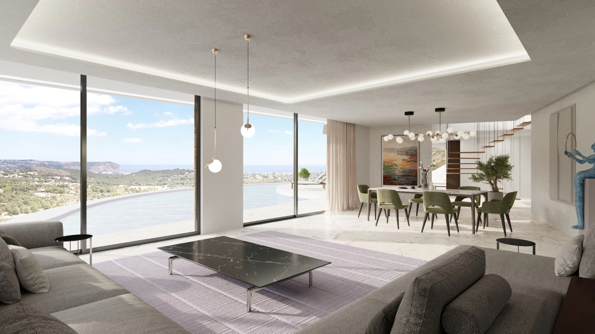 Villa de lujo moderno con vistas al mar en Monte Olimpo en venta en Jávea