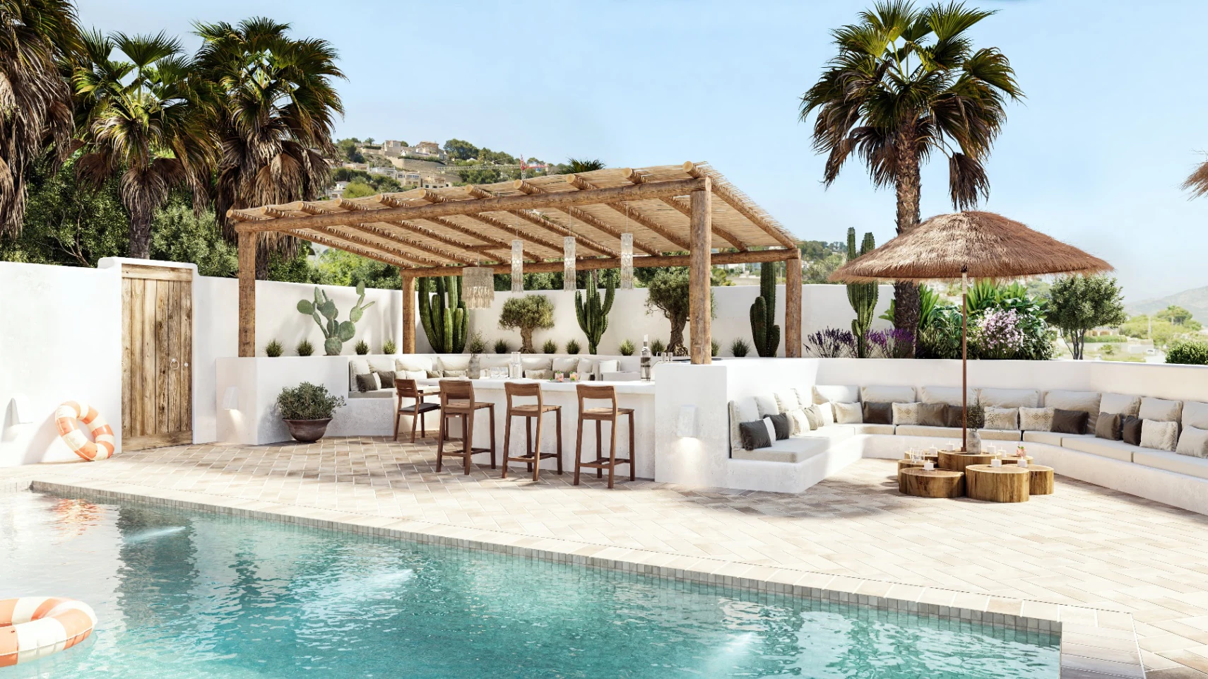 Villa de lujo al estilo de Ibiza con vistas al mar en Moraira – finalización a principios de 2026