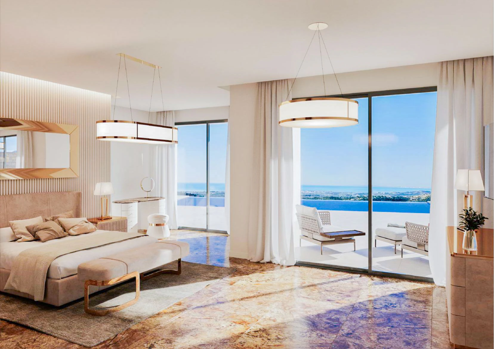 In aanbouw Luxe villa's met zeezicht te koop in Finestrat