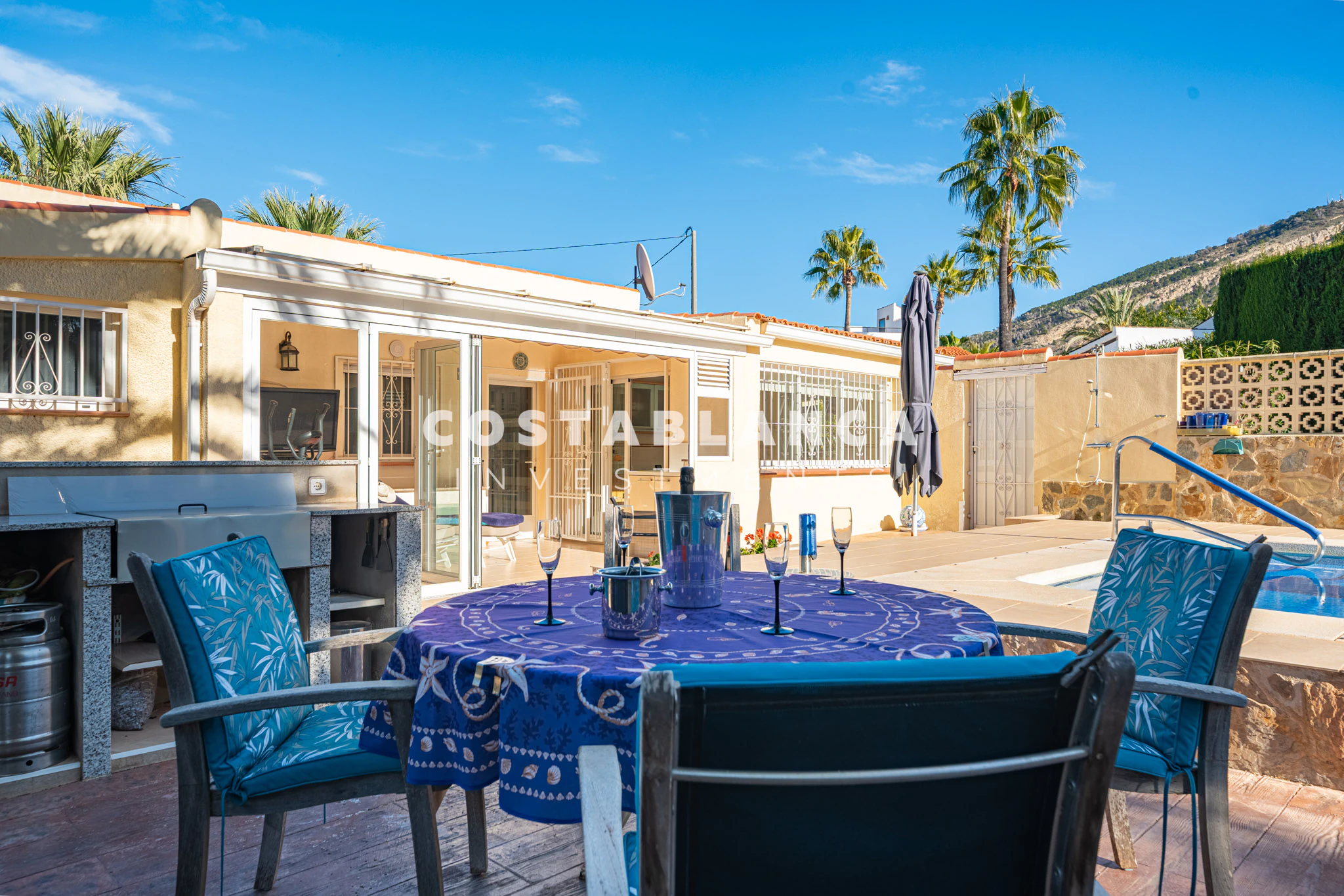 Single Floor Villa with Pool and Solar Panels in Quiet Area of L’Albir