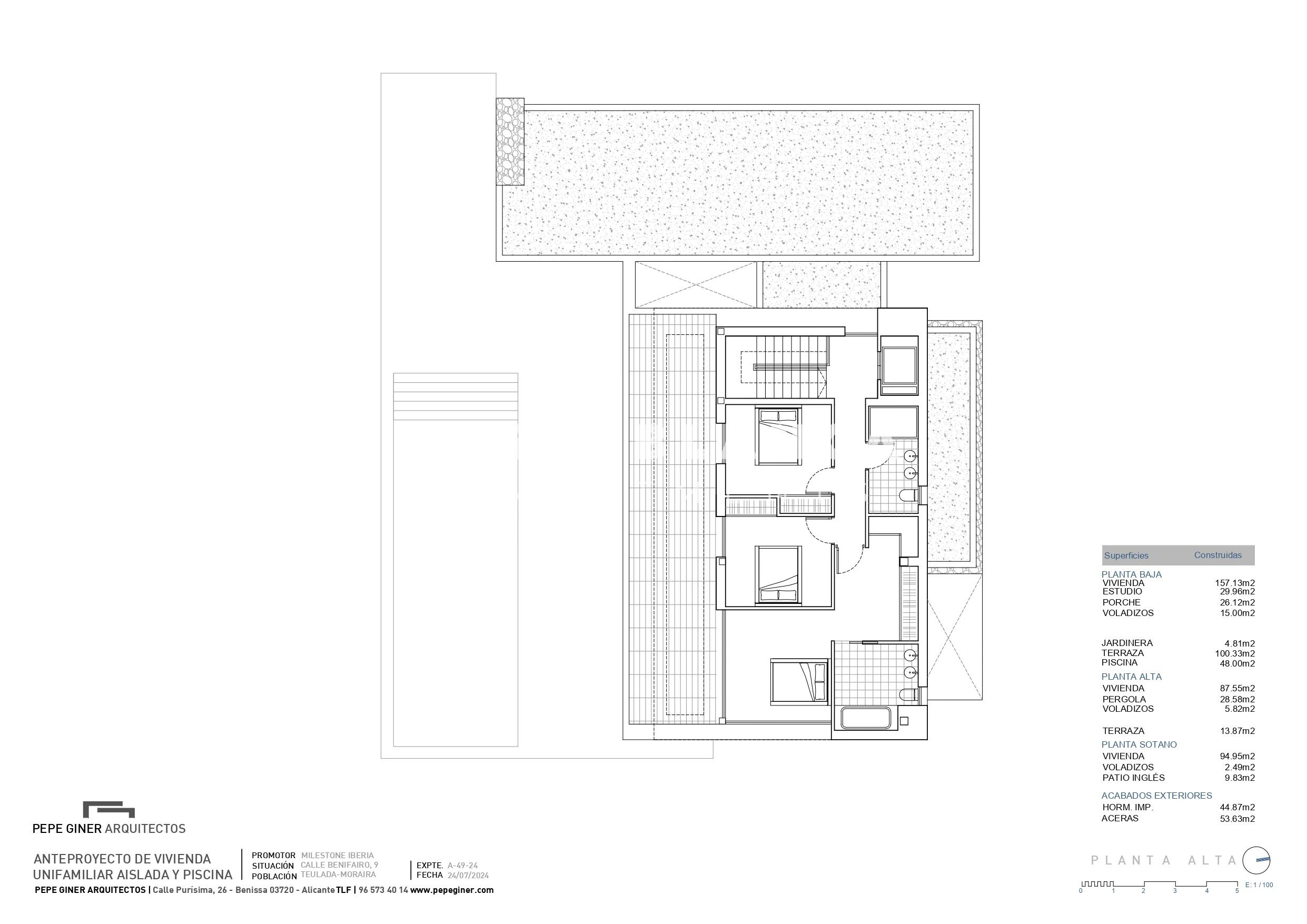 Contemporary Mediterranean Villa with Pool for sale in Moraira