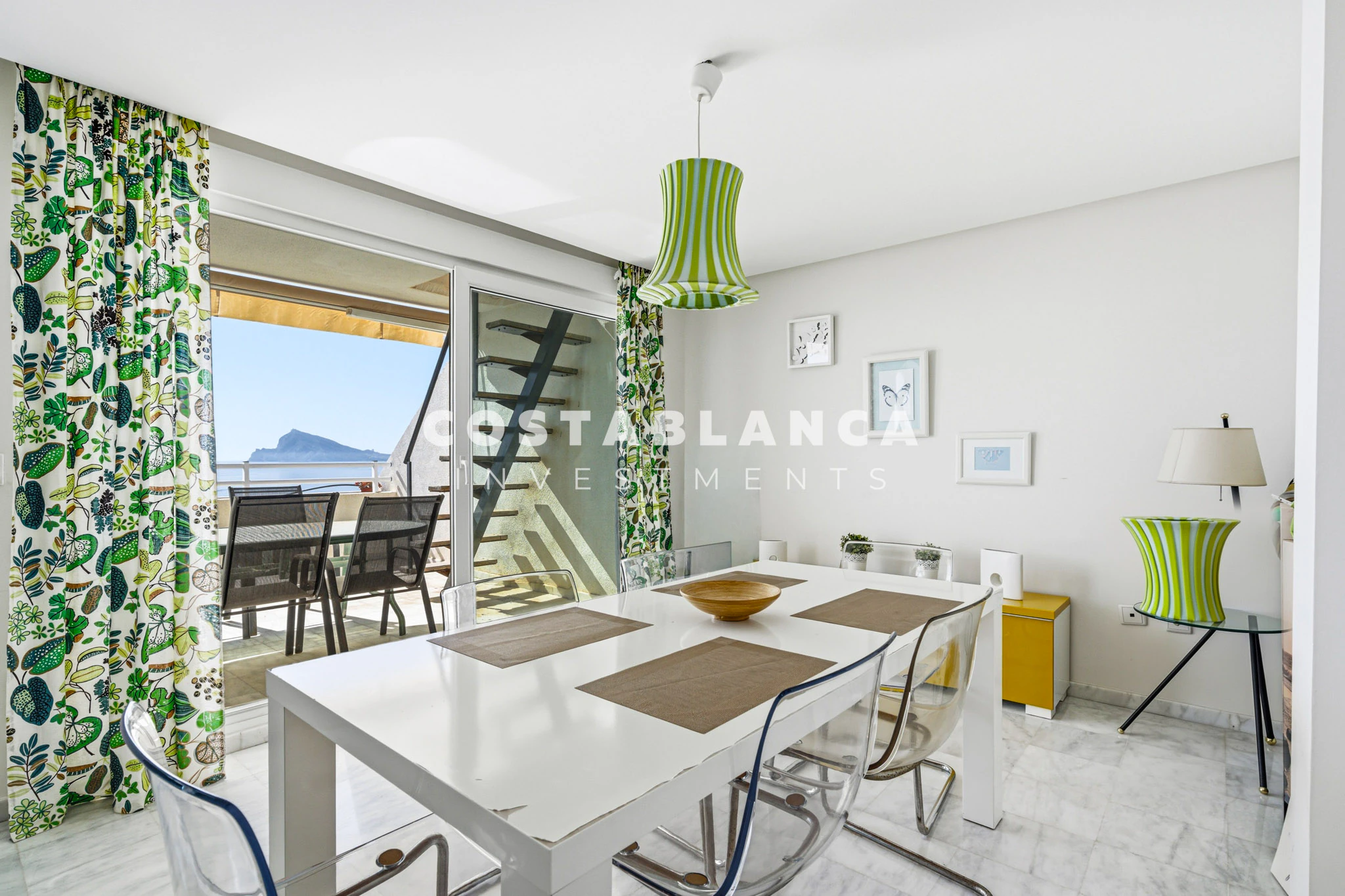 Frontline long term Rental Apartment with Private Rooftop and Open Sea Views in Altea