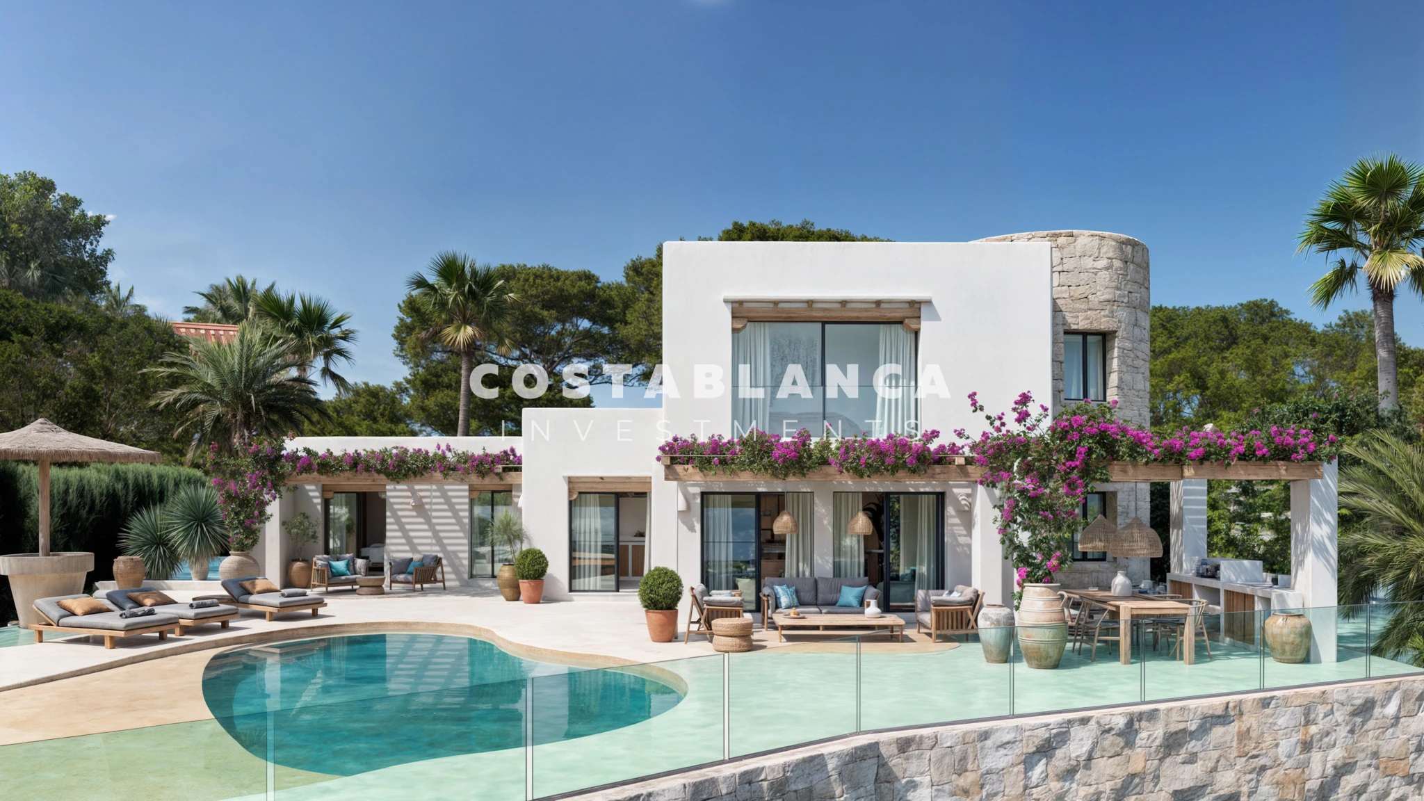 Ibiza-Style Villa with Spectacular Sea Views in Moraira