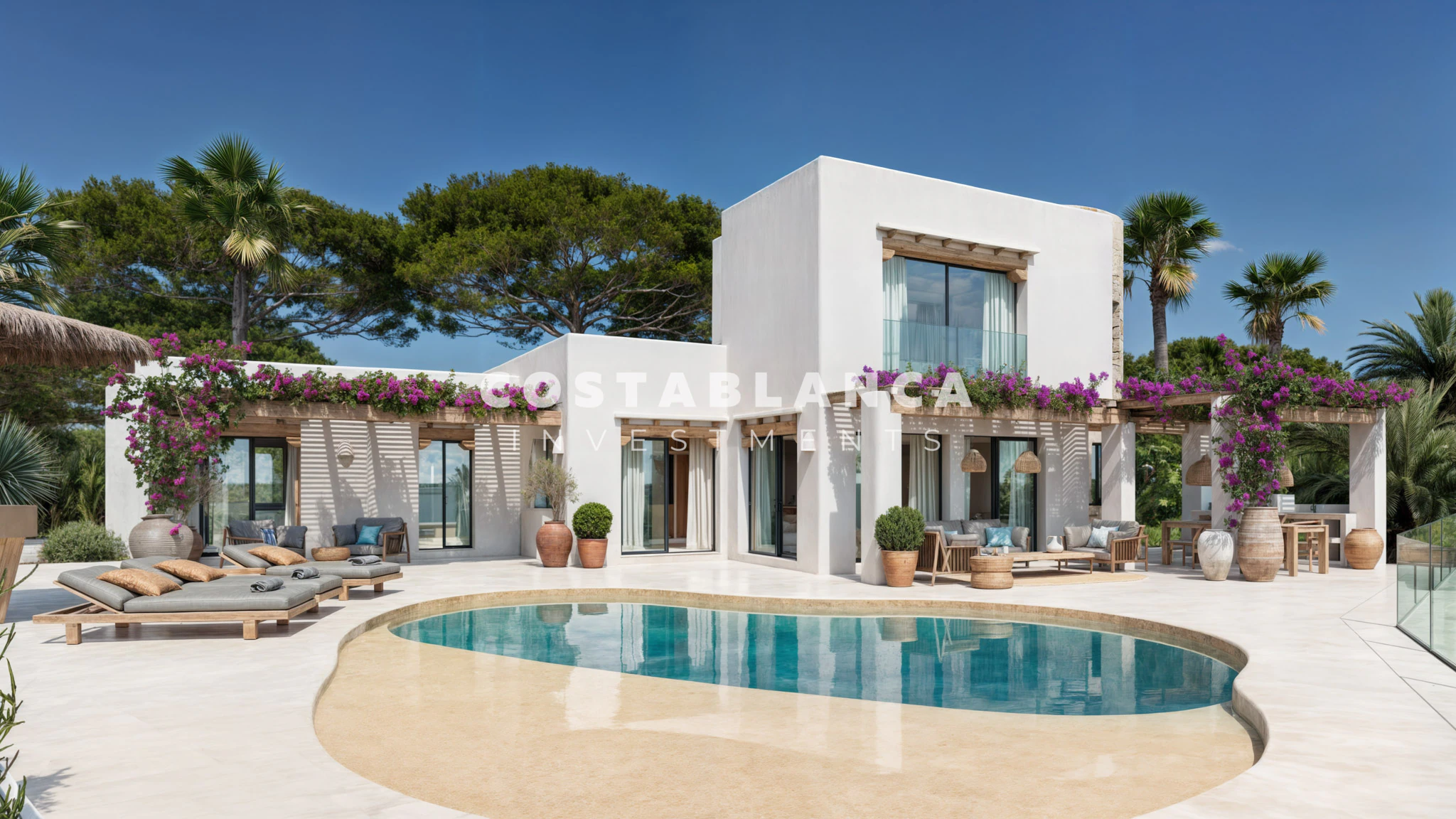 Ibiza-Style Villa with Spectacular Sea Views in Moraira