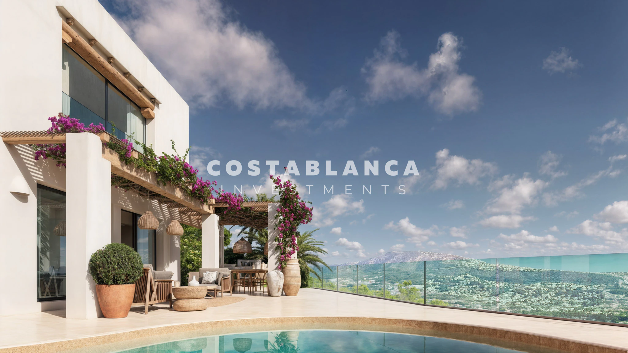 Ibiza-Style Villa with Spectacular Sea Views in Moraira