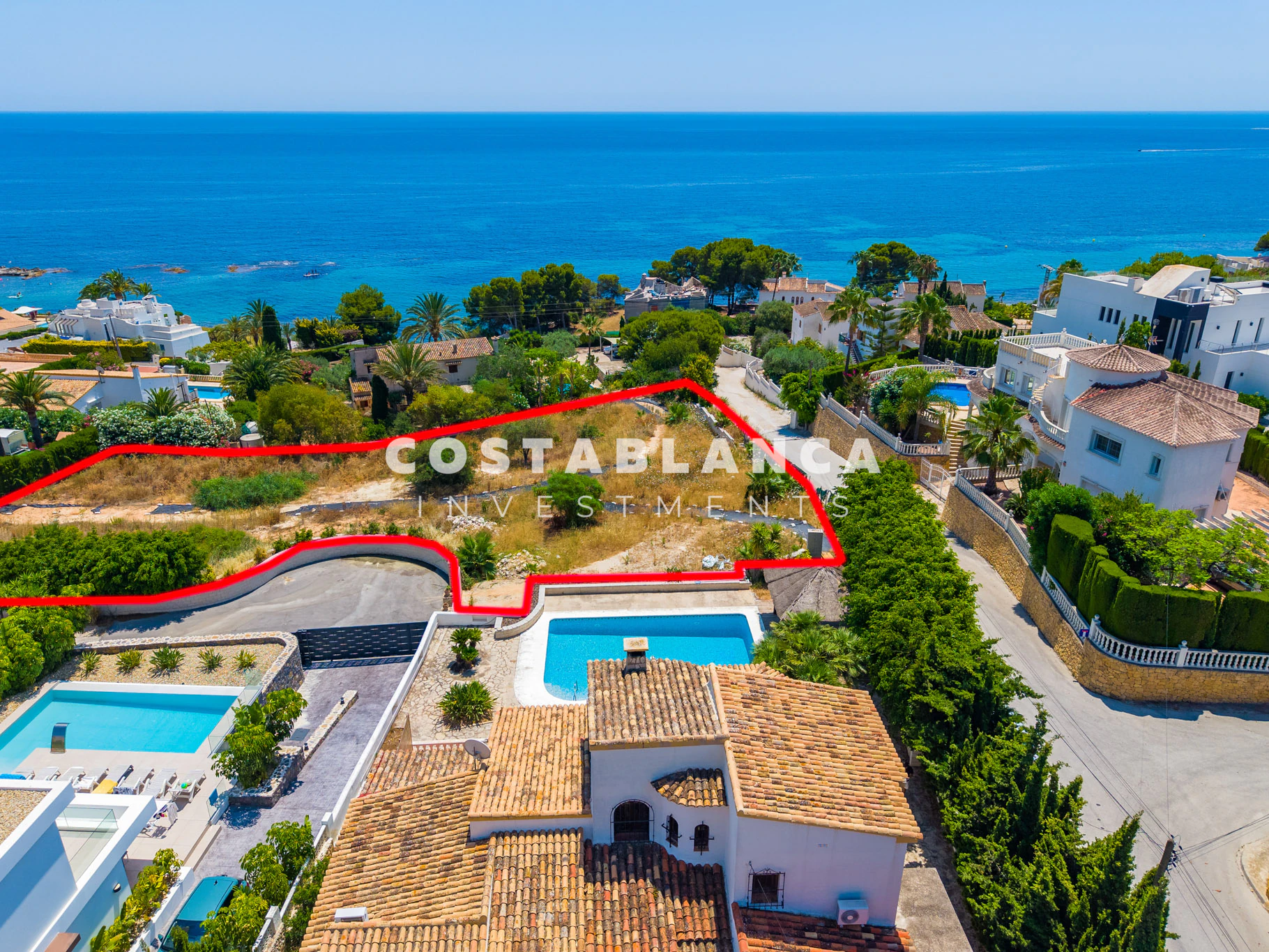 Sea View Building Plot Just 500 Metres from the Beach in Calpe