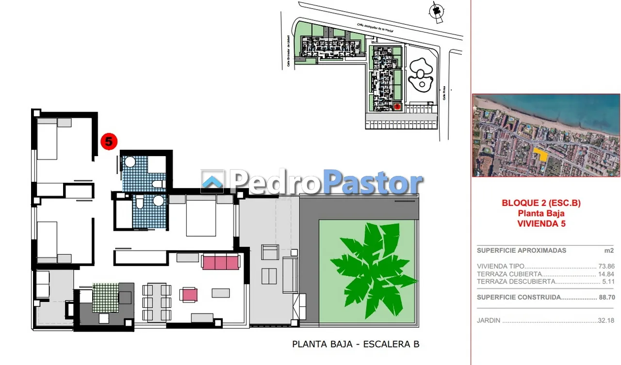 Apartamento 3 dormitorios en el Km 2,5 de Las Marinas en Dénia