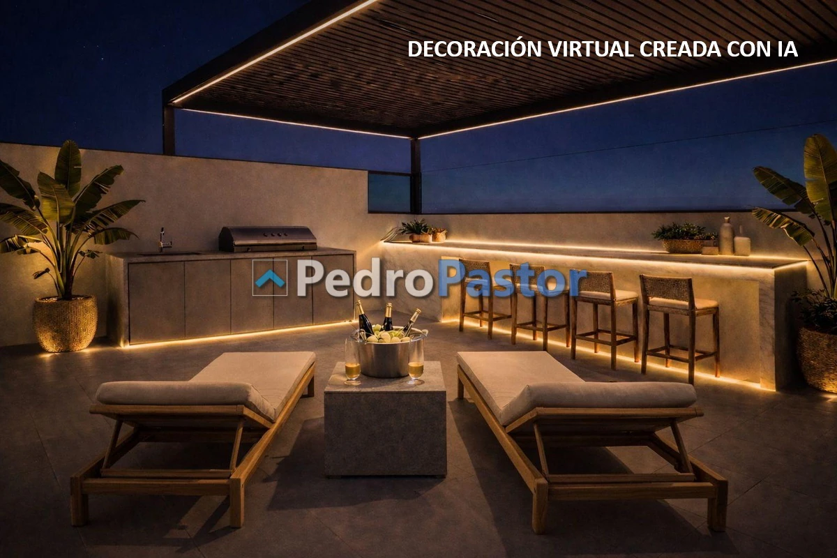 AT056 - Ático de 1 dormitorio en 2ª línea de playa, cerca del Club Náutico de Dénia
