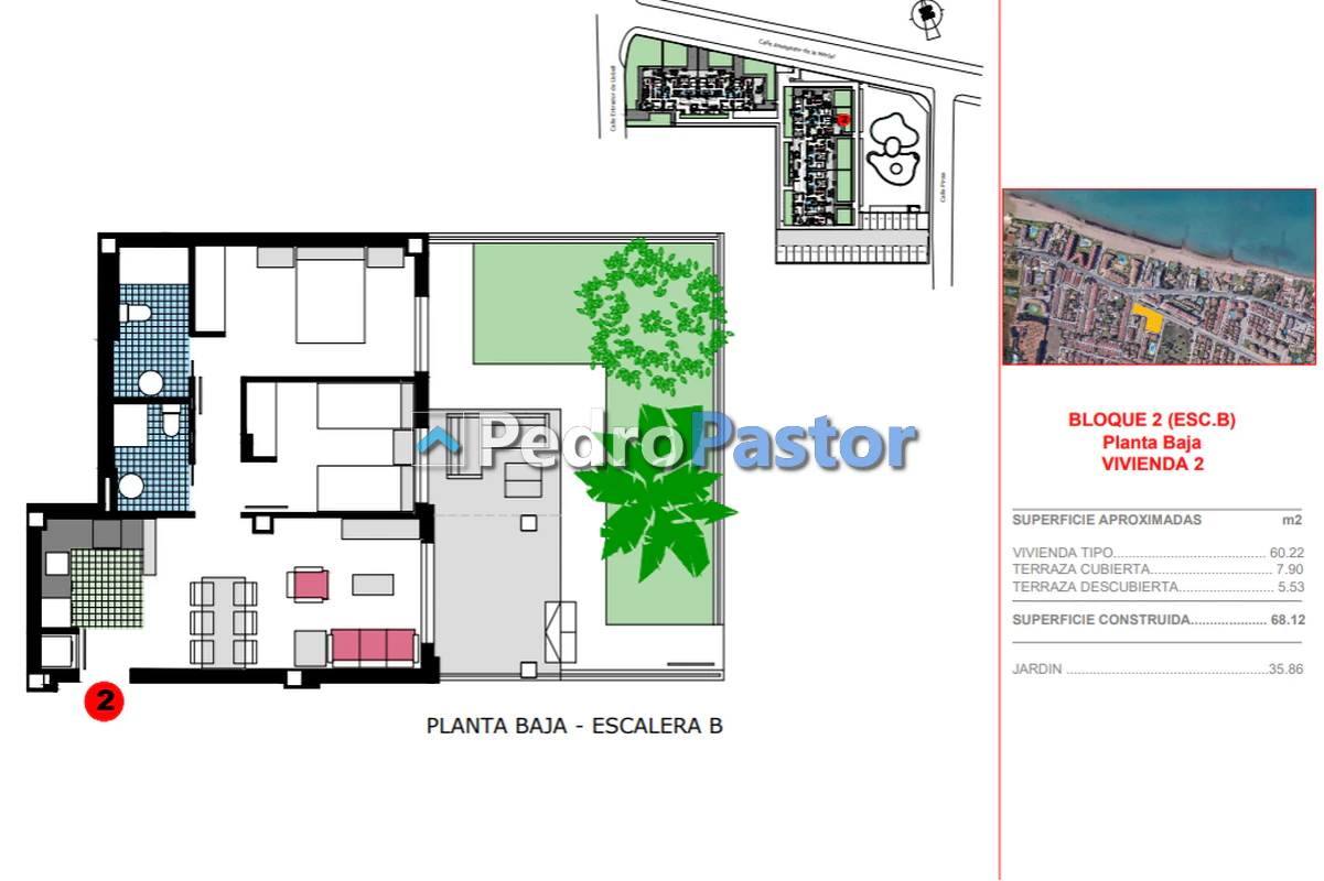 Apartamento 2 dormitorios en el Km 2,5 de Las Marinas en Dénia