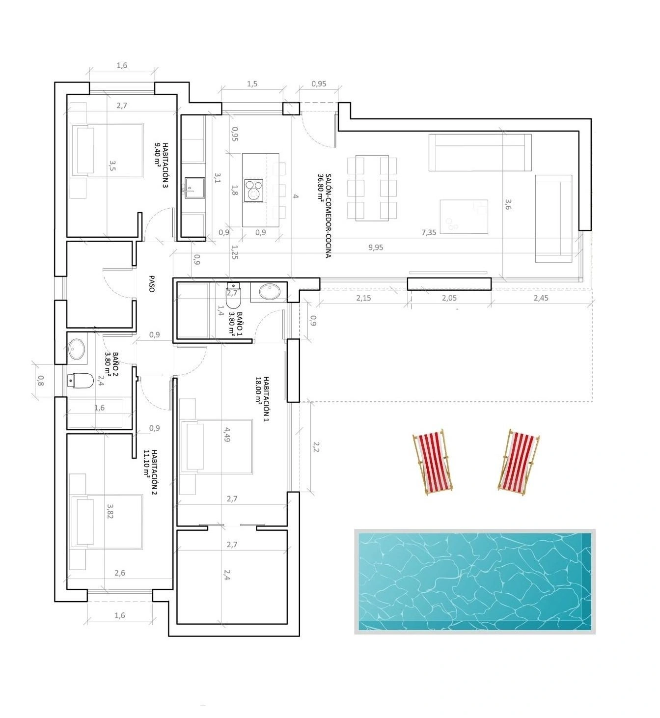 Villa till försäljning i Hondón De Las Nieves