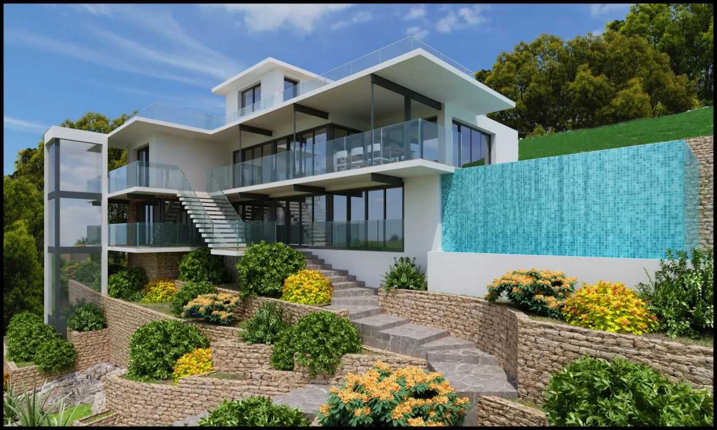 Villa to reform with luxury Villa project with sea view in Benidorm