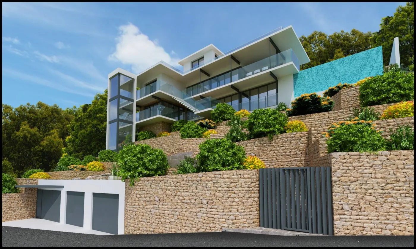 Villa to reform with luxury Villa project with sea view in Benidorm