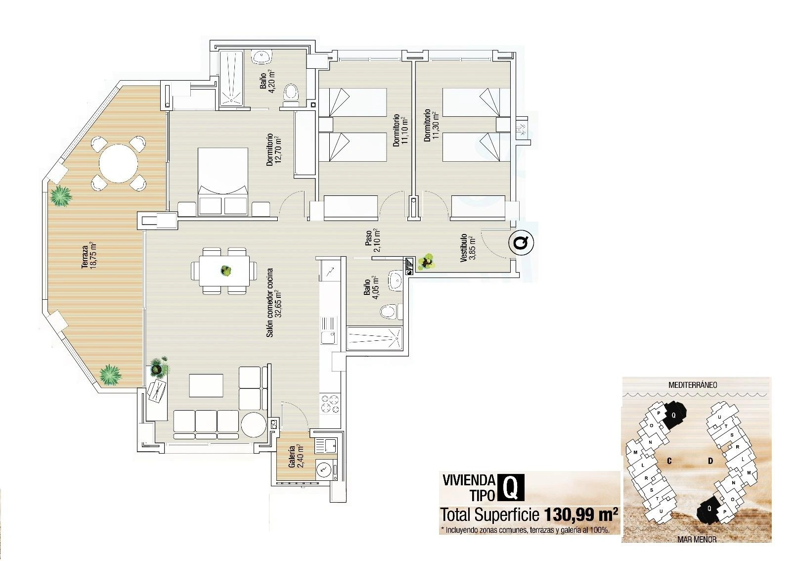 Apartment for sale in La Manga Del Mar Menor