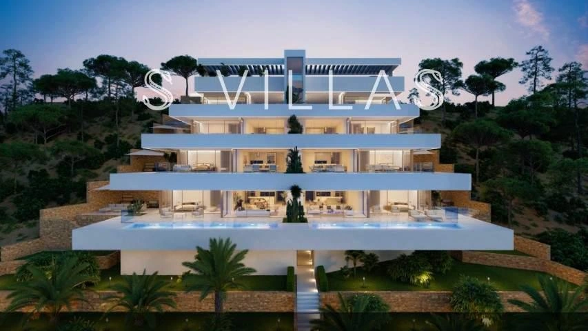 Panorama Bay in Altea, Mascarat - Penthouse for sale with private pool.