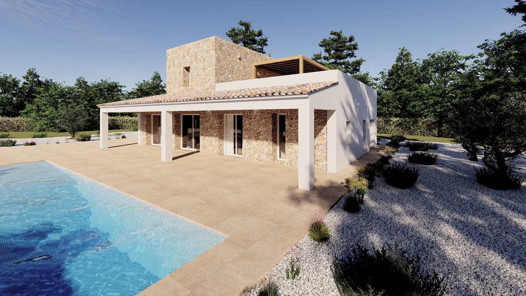 Proyecto: finca de lujo en venta en Benissa con vistas a la montaña