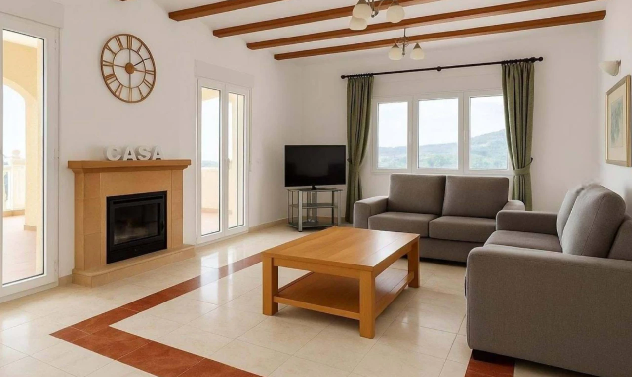 Attractive villa with sea and mountain views in the Sella Golf Resort, Pedreguer, Costa Blanca.