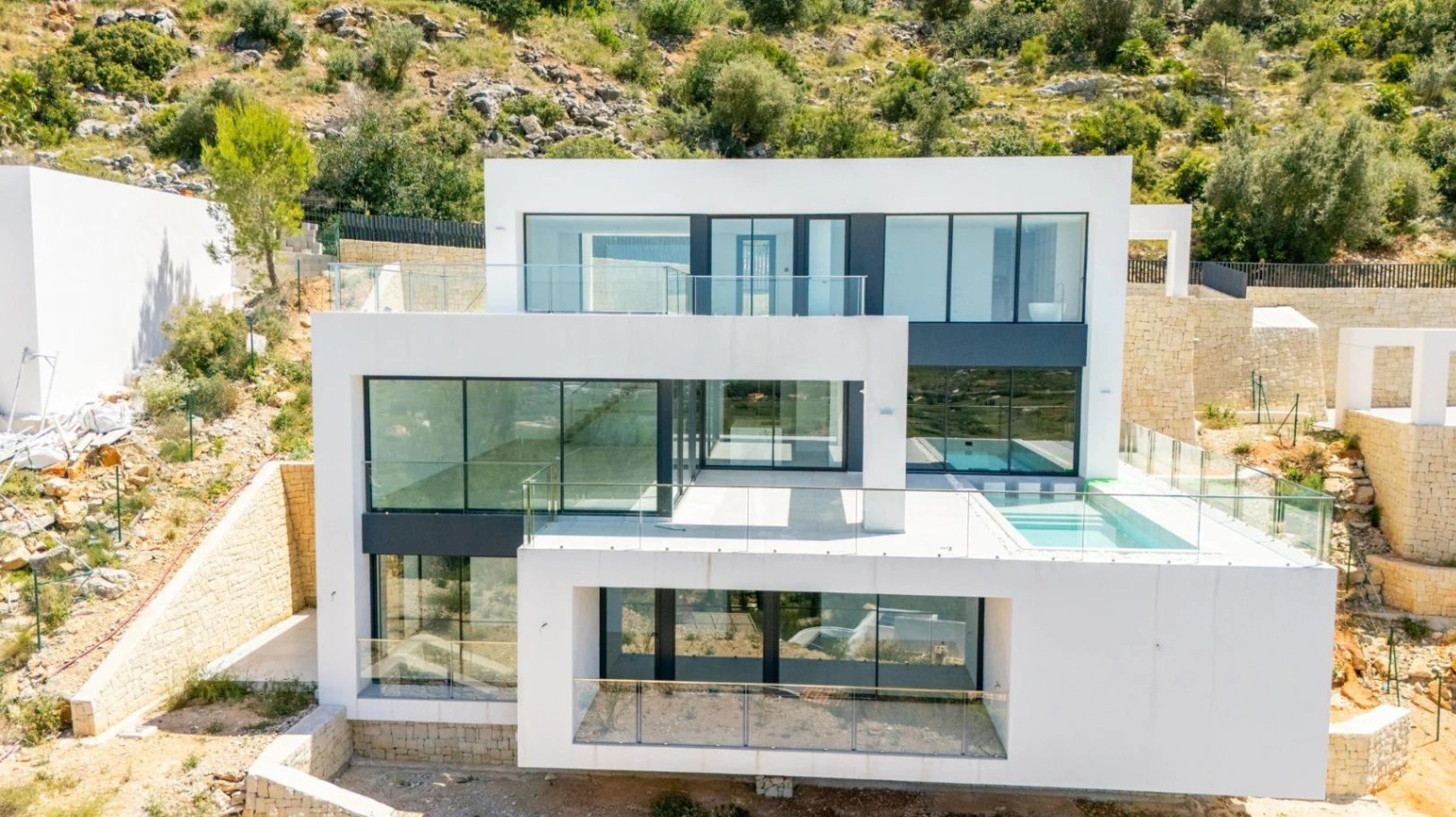 Magnificent newly built luxury villa with panoramic sea views for sale in La Sella Golf Resort, Pedreguer, Costa Blanca.