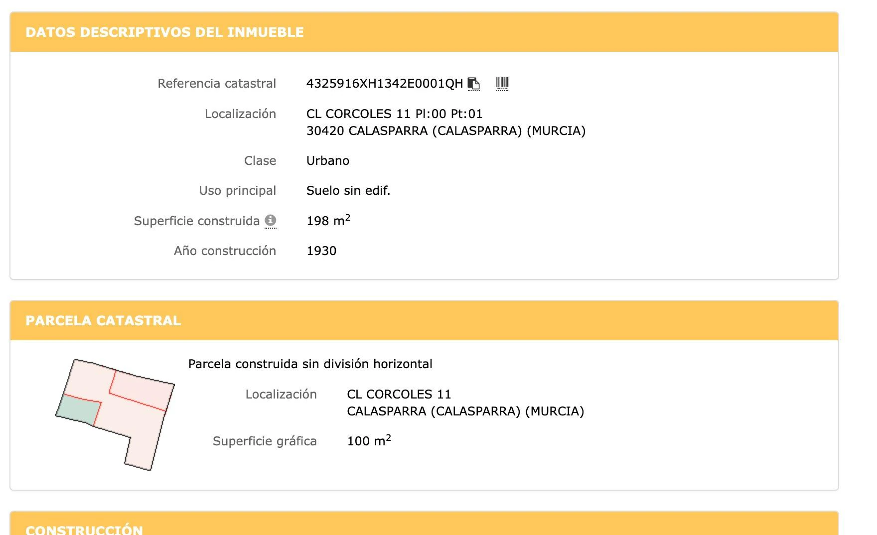 RML-02026 - PARCELA URBANA CALASPARRA